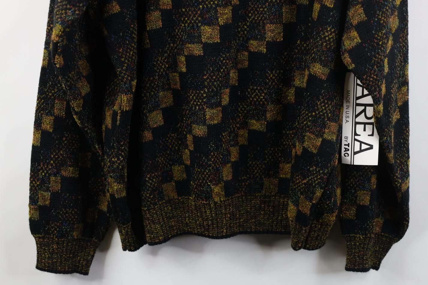 Vintage Deadstock Vintage 90s Coogi Style Checkered Knit Sweater USA Size US XXL / EU 58 / 5 - 11 Thumbnail