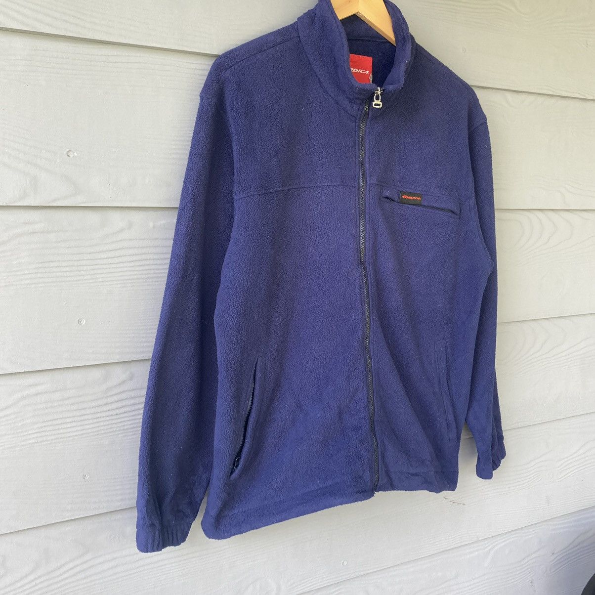 Vintage Vintage Nordica Blue Blank Fleece Sweater Size US L / EU 52-54 / 3 - 2 Thumbnail