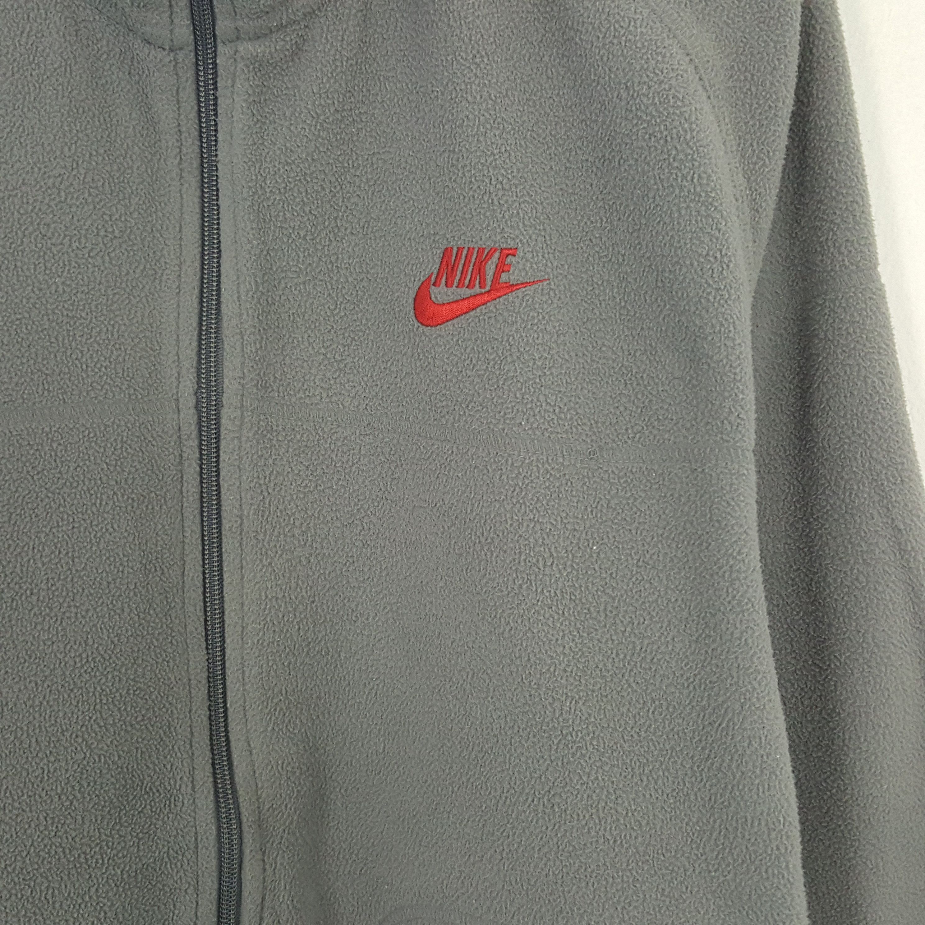Nike × Vintage Vintage Nike Fleece Zipper Sport Sweater Jacket Size US L / EU 52-54 / 3 - 2 Thumbnail
