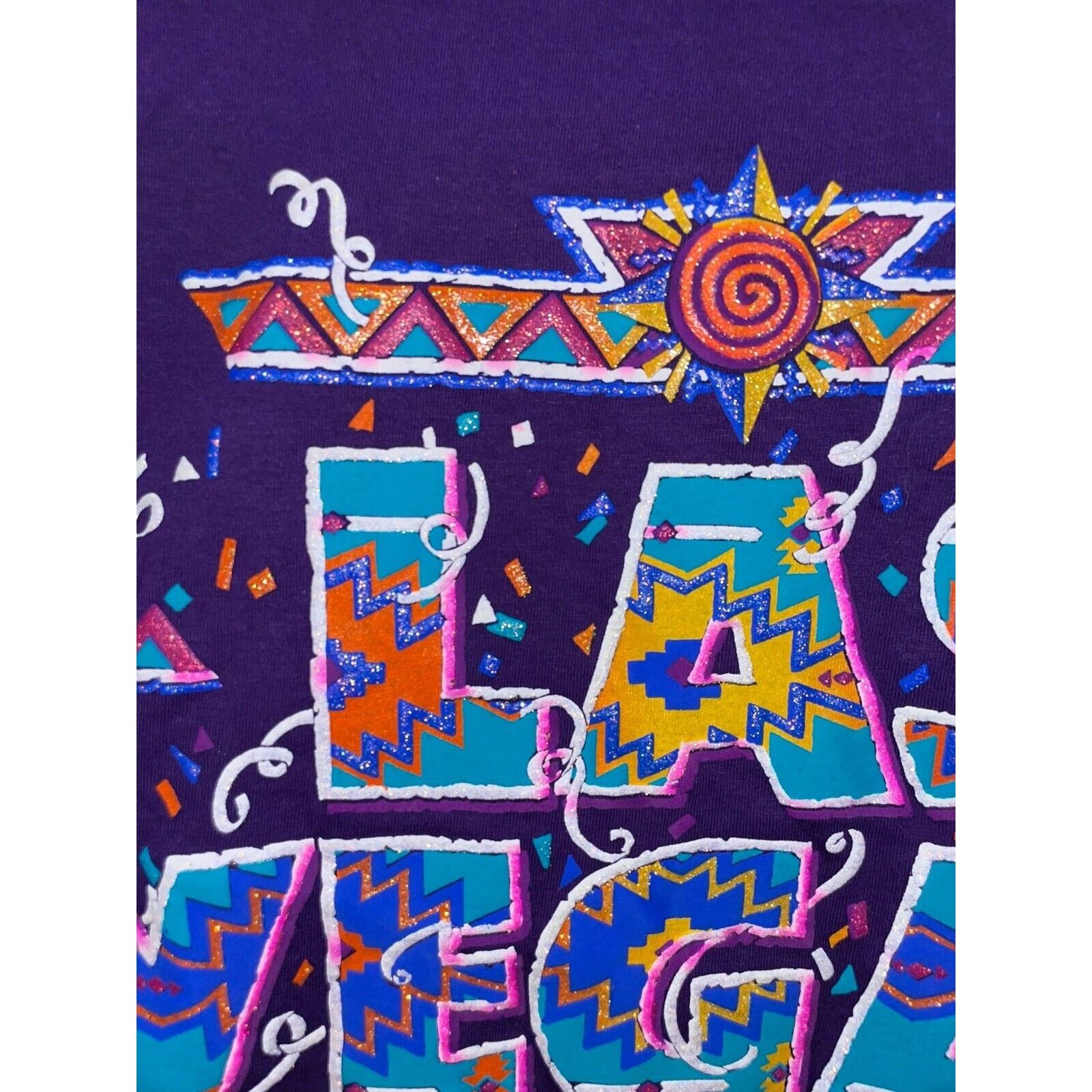 Jerzees Vintage Las Vegas Shirt Native American Tee VTG 90s Large Size US L / EU 52-54 / 3 - 5 Thumbnail