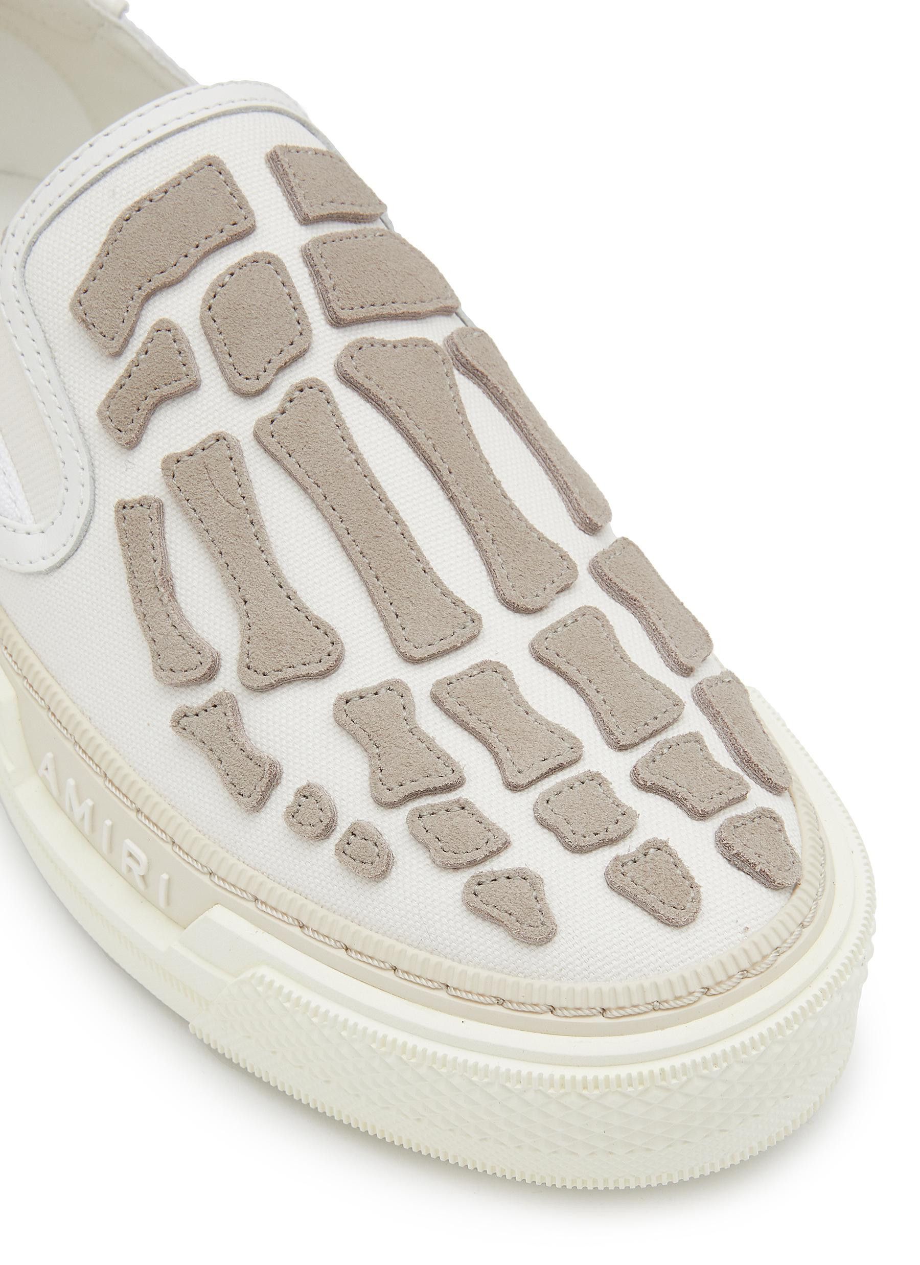 Amiri o1w1db10125 Slip On Sneakers in Beige & Off White Size US 11 / IT 41 - 4 Thumbnail