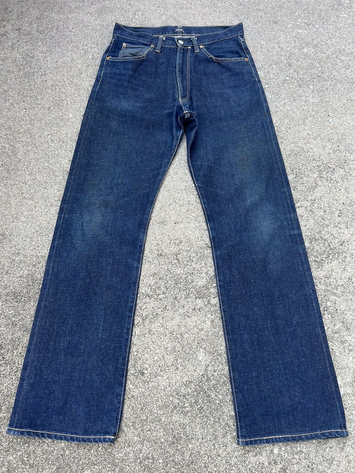 45rpm Vintage 90s 45rpm Japan Mud Denim Straight Leg Jeans Size US 32 / EU 48 - 1 Thumbnail