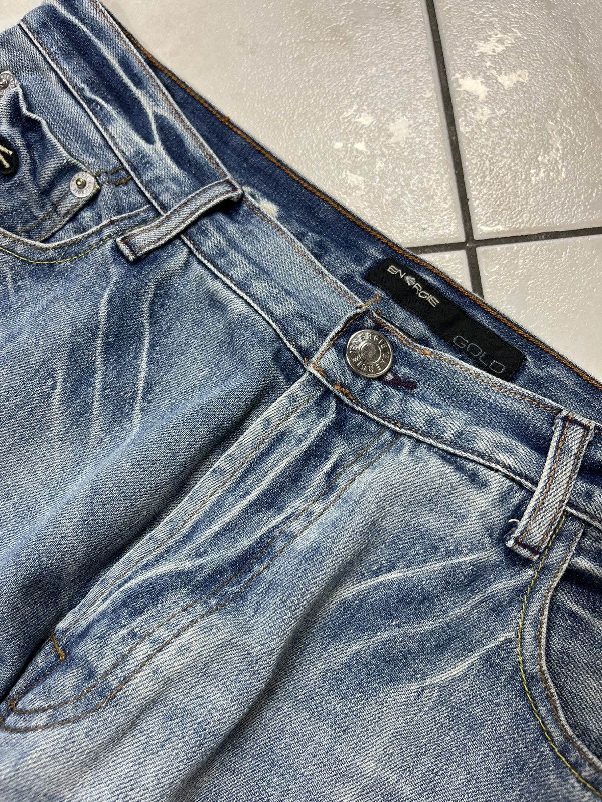 Energie × Vintage Vintage Energie gold baggy washed distressed ripped jeans Size US 36 / EU 52 - 15 Thumbnail