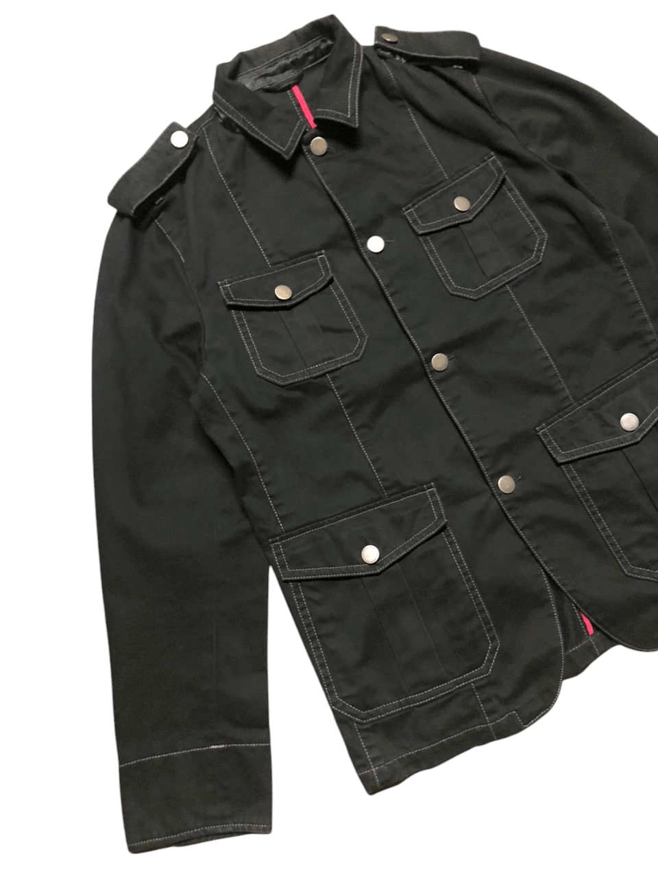Japanese Brand 🇯🇵💥Pazzo Denim Store Military Style Cargo Pocket Jacket Size US L / EU 52-54 / 3 - 5 Thumbnail