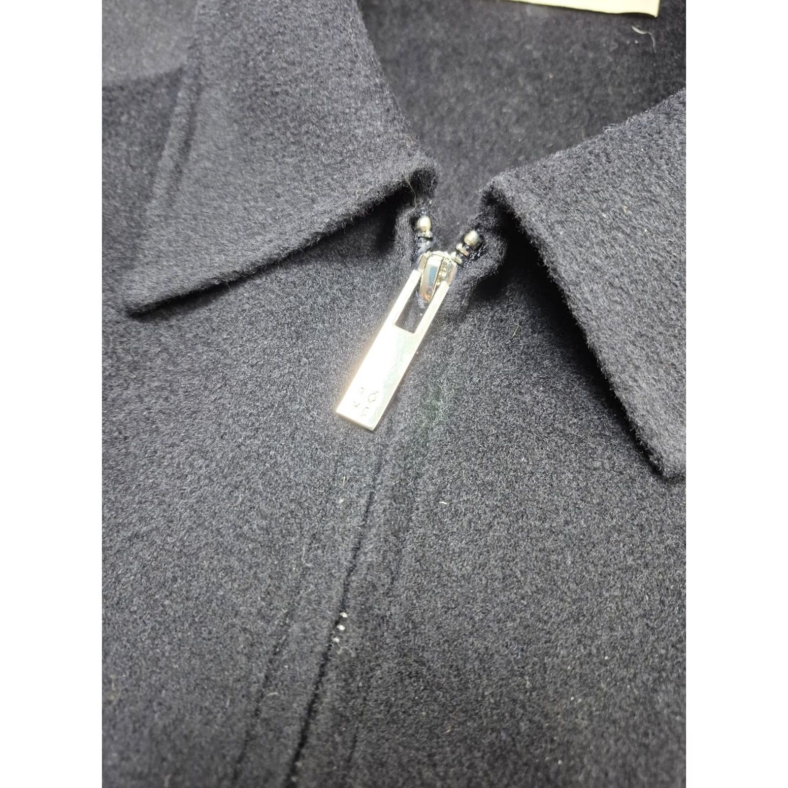 Vintage ROHE Jacket Mens 54 Blue Wool Bomber Full Zip Elastic Hem Unlined Collared Size US L / EU 52-54 / 3 - 3 Thumbnail