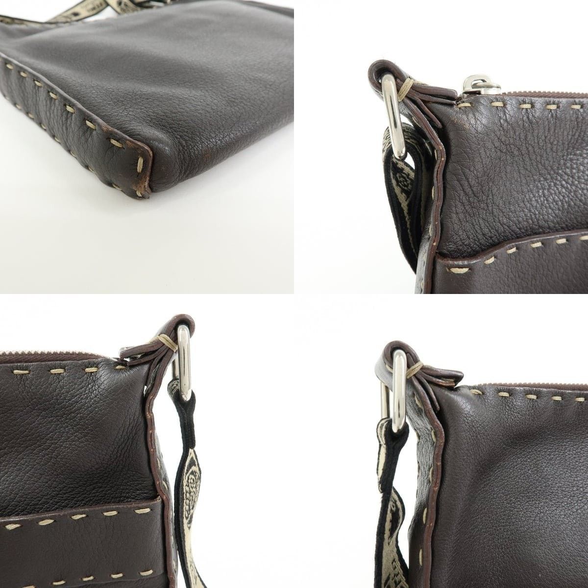 Fendi Fendi Selleria Leather Crossbody Bag Brown Size ONE SIZE - 5 Thumbnail