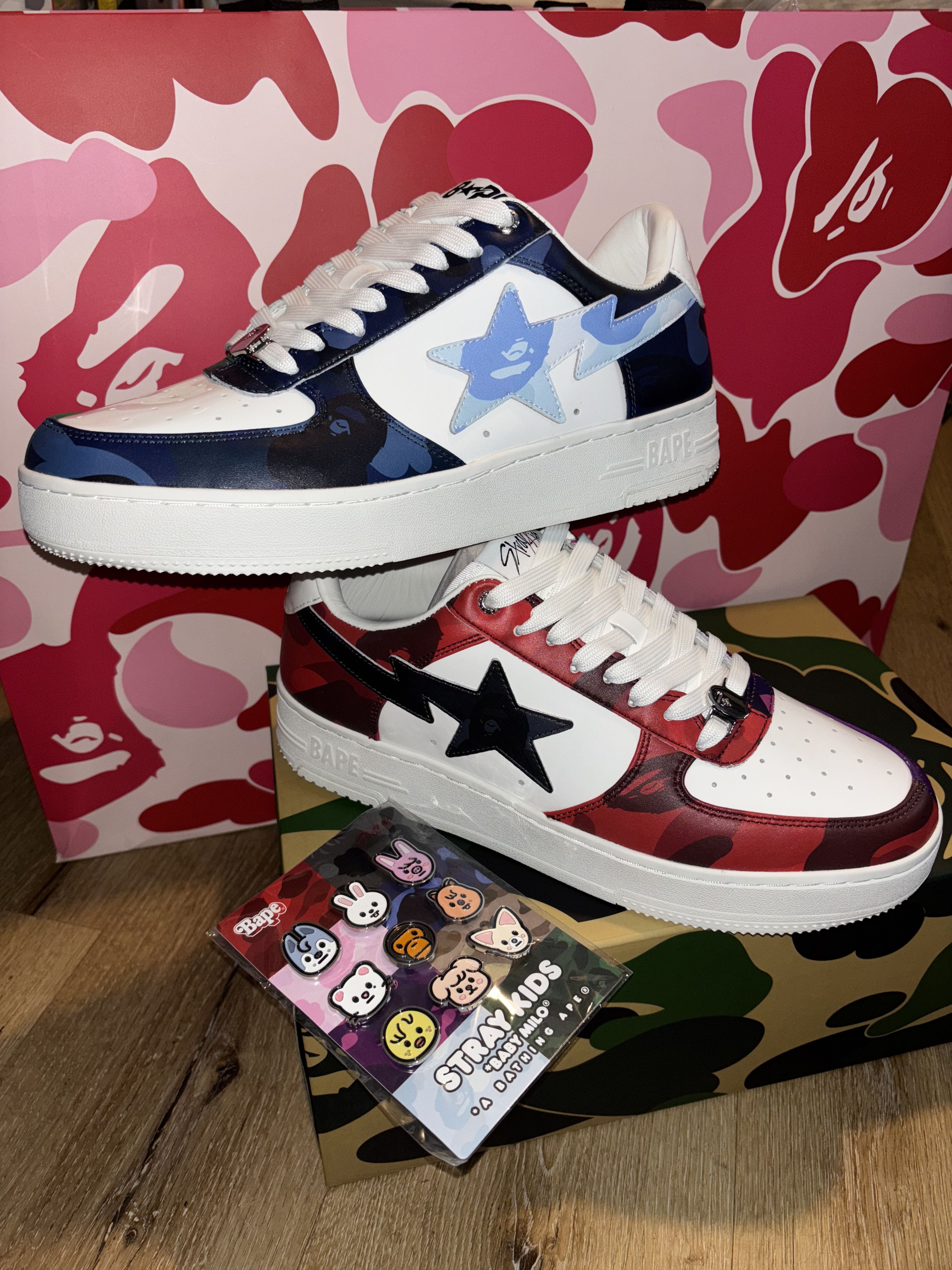 Bape BAPE x Stray Kids US Men’s 12 Shoes Brand New Authentic Size US 12 / EU 45 - 1 Thumbnail