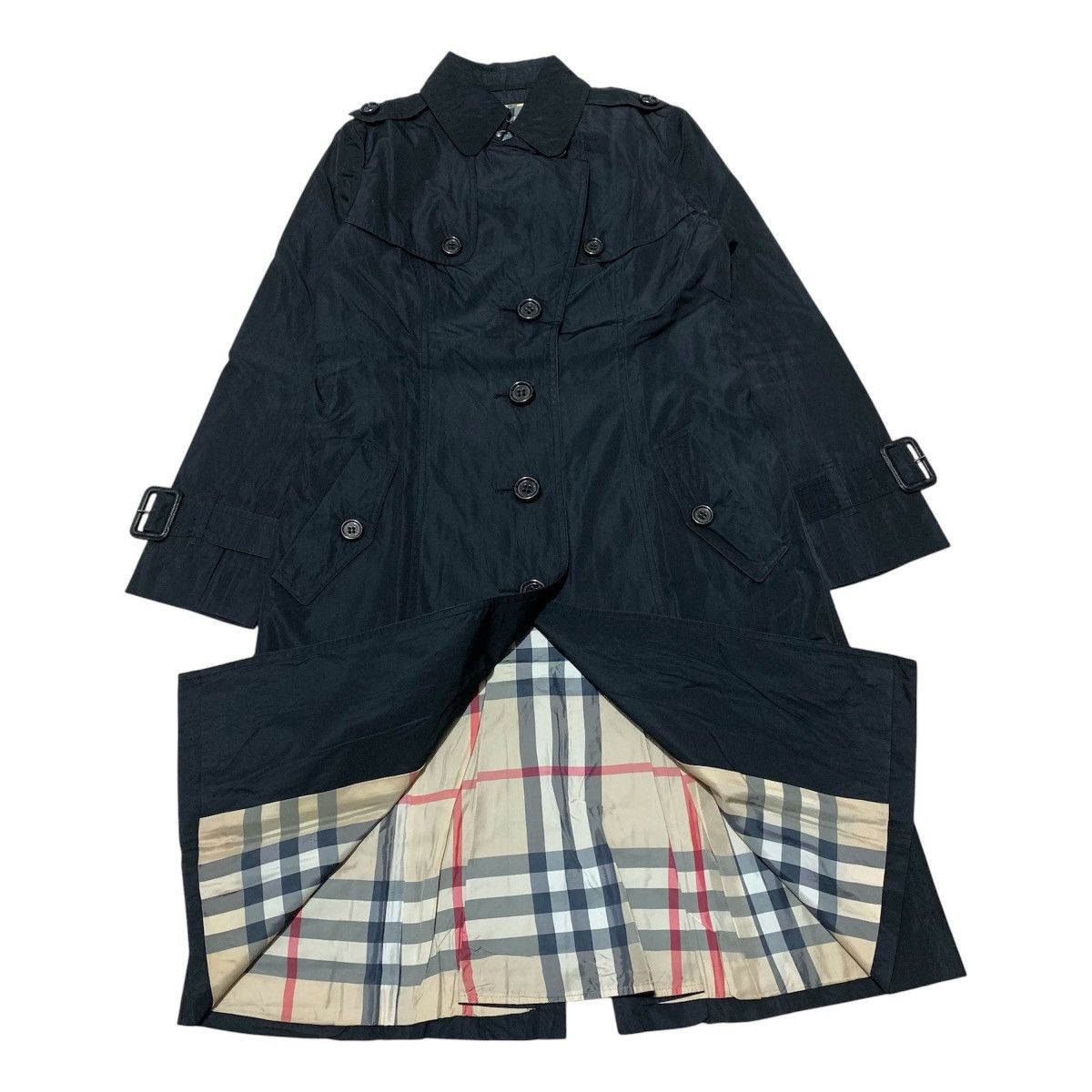 Burberry Vintage 90s Burberry Long Coat Nova Check Size XS / US 0-2 / IT 36-38 - 10 Thumbnail