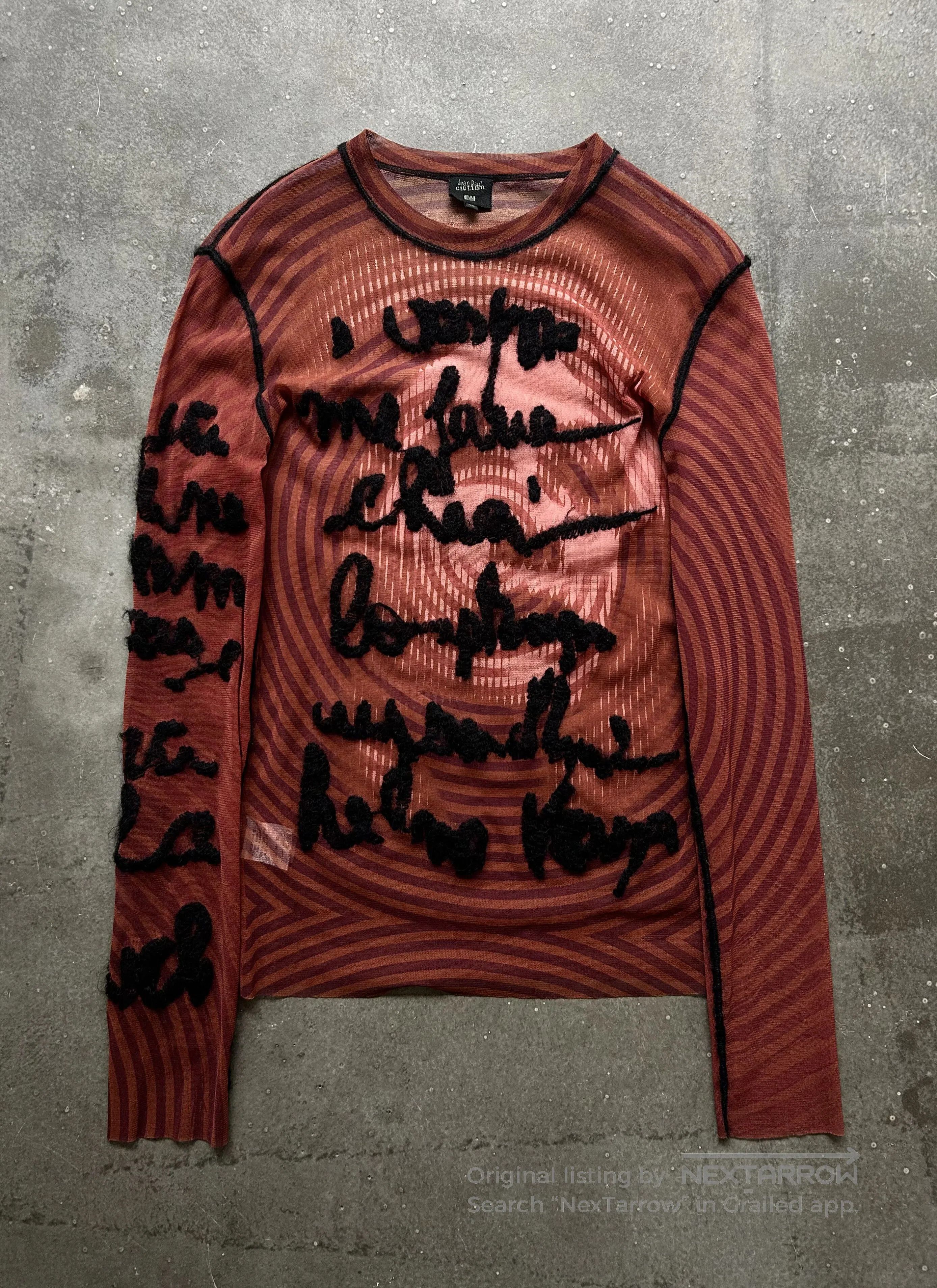 Jean Paul Gaultier Jean Paul Gaultier Sheer Long Sleeve Top. Size US M / EU 48-50 / 2 - 1 Thumbnail
