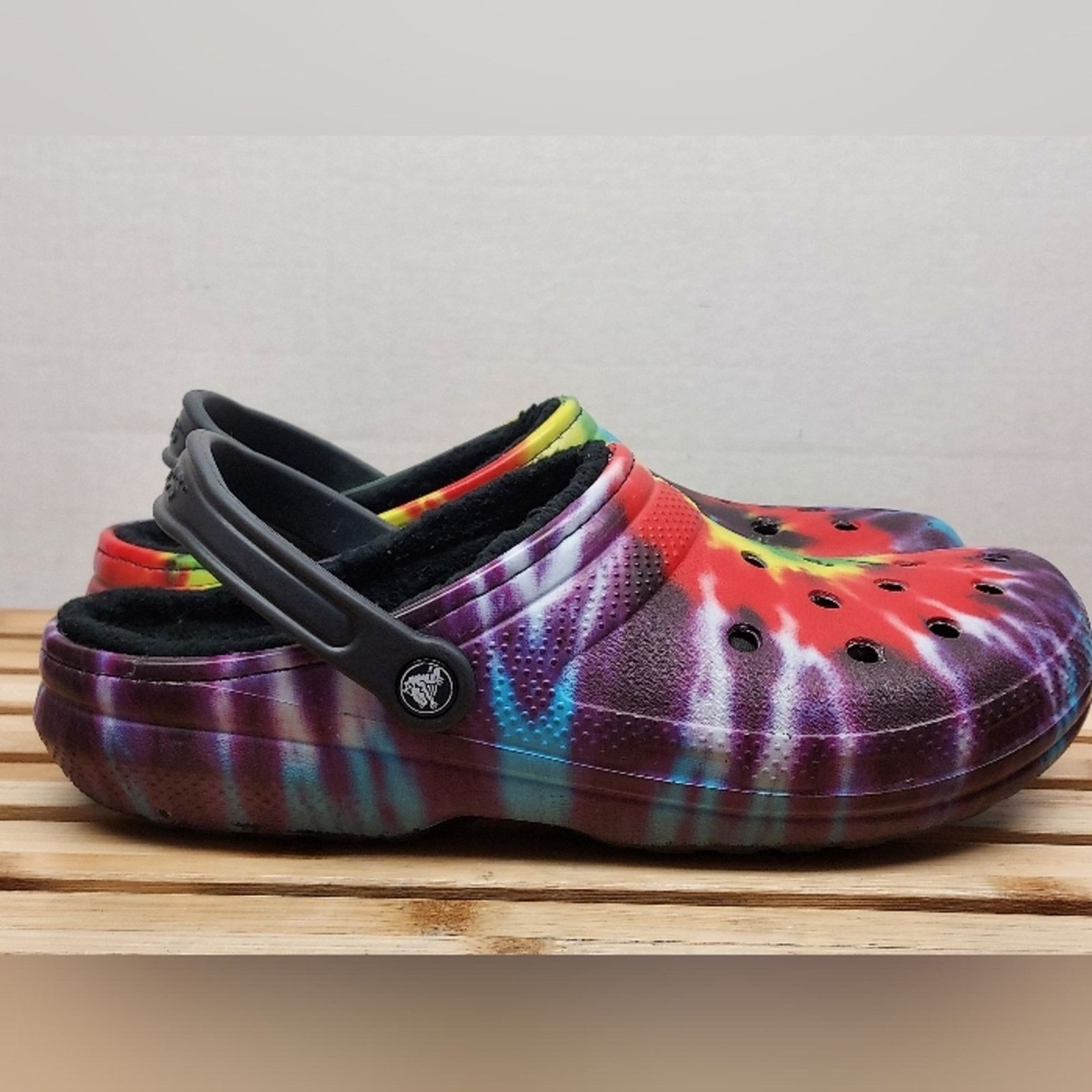 Crocs Crocs Mens Tie Dye Lined Baya Clog Sandals Size 11 Size US 11 / EU 44 - 7 Thumbnail