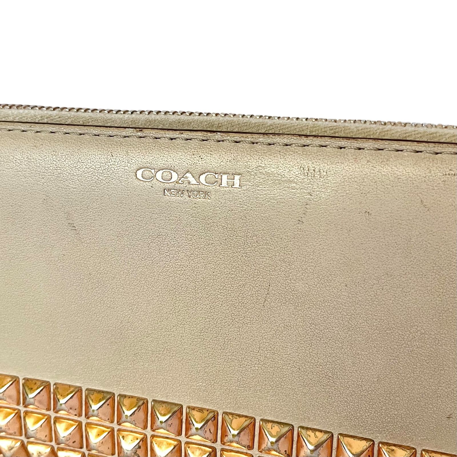 Coach Coach Legacy Studded Accordion Parchment Leather Zip Wallet Size ONE SIZE - 7 Thumbnail