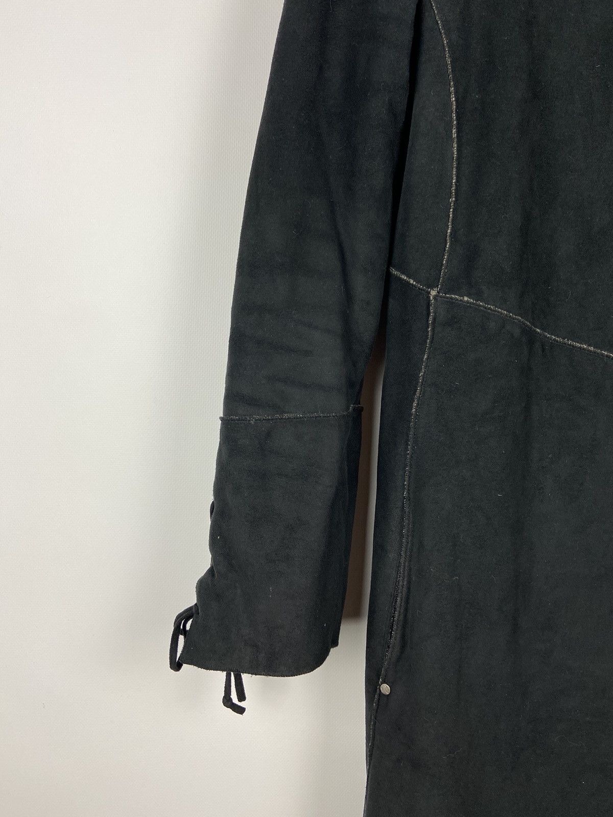 Vintage Vintage Versace Sport Black Micro Suede Faux Fur Lined Coat Size S / US 4 / IT 40 - 9 Thumbnail