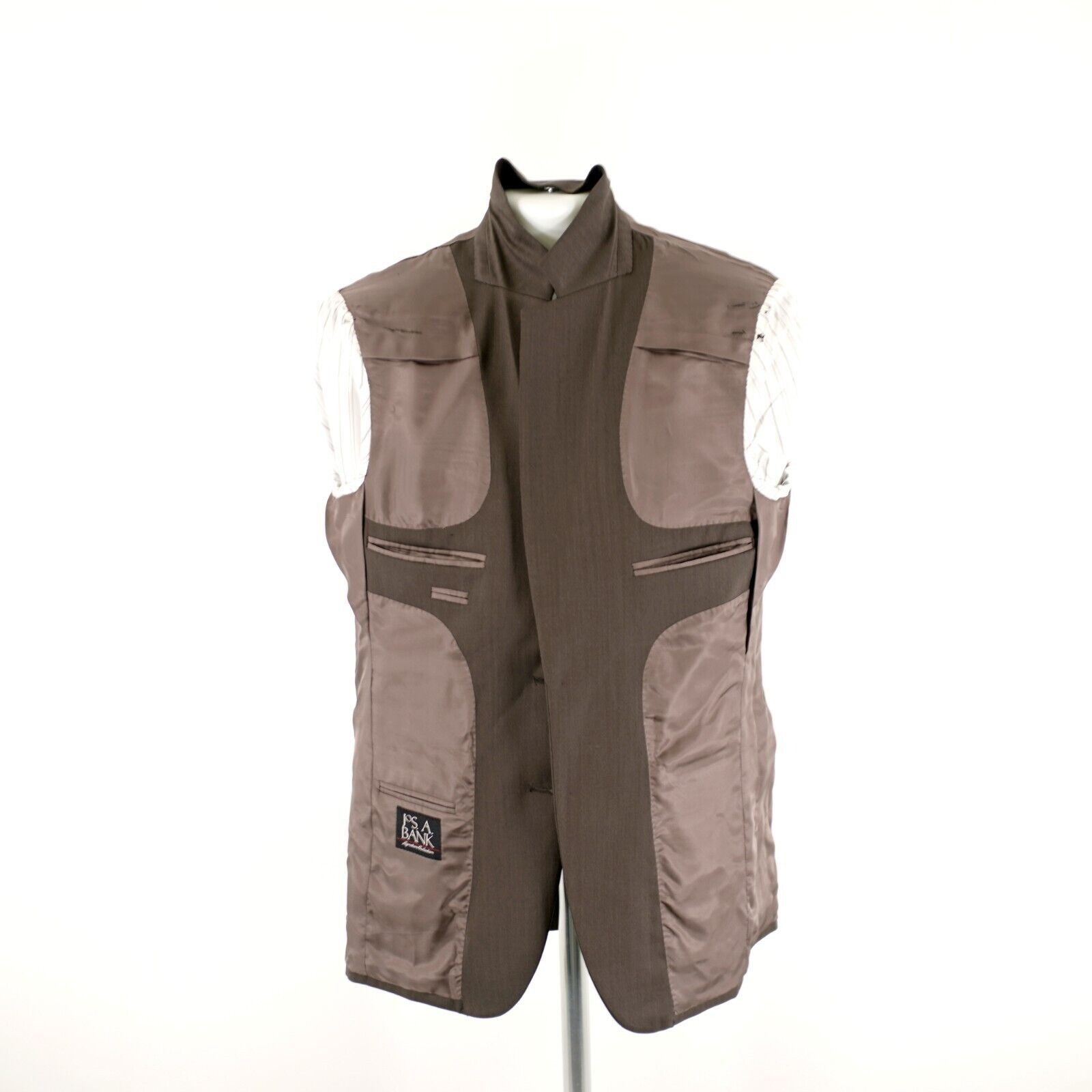Jos. A. Bank Jos A Bank Signature Wool Herringbone 2 Button Blazer 38R Br Size 38R - 11 Thumbnail