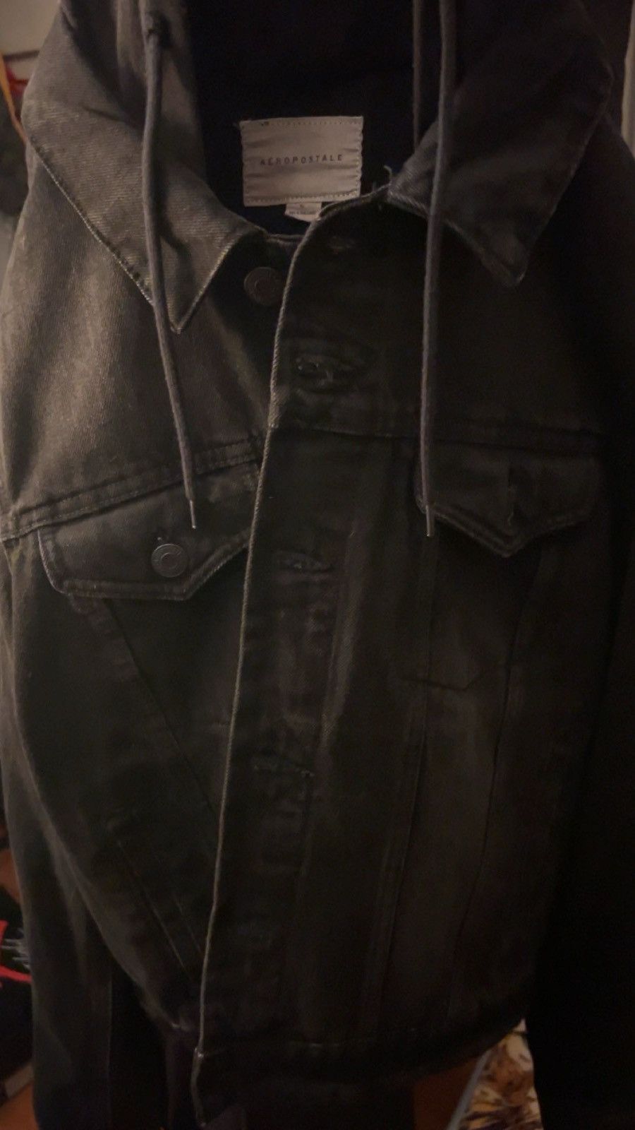 Aeropostale Black denim jacket Size US M / EU 48-50 / 2 - 4 Thumbnail