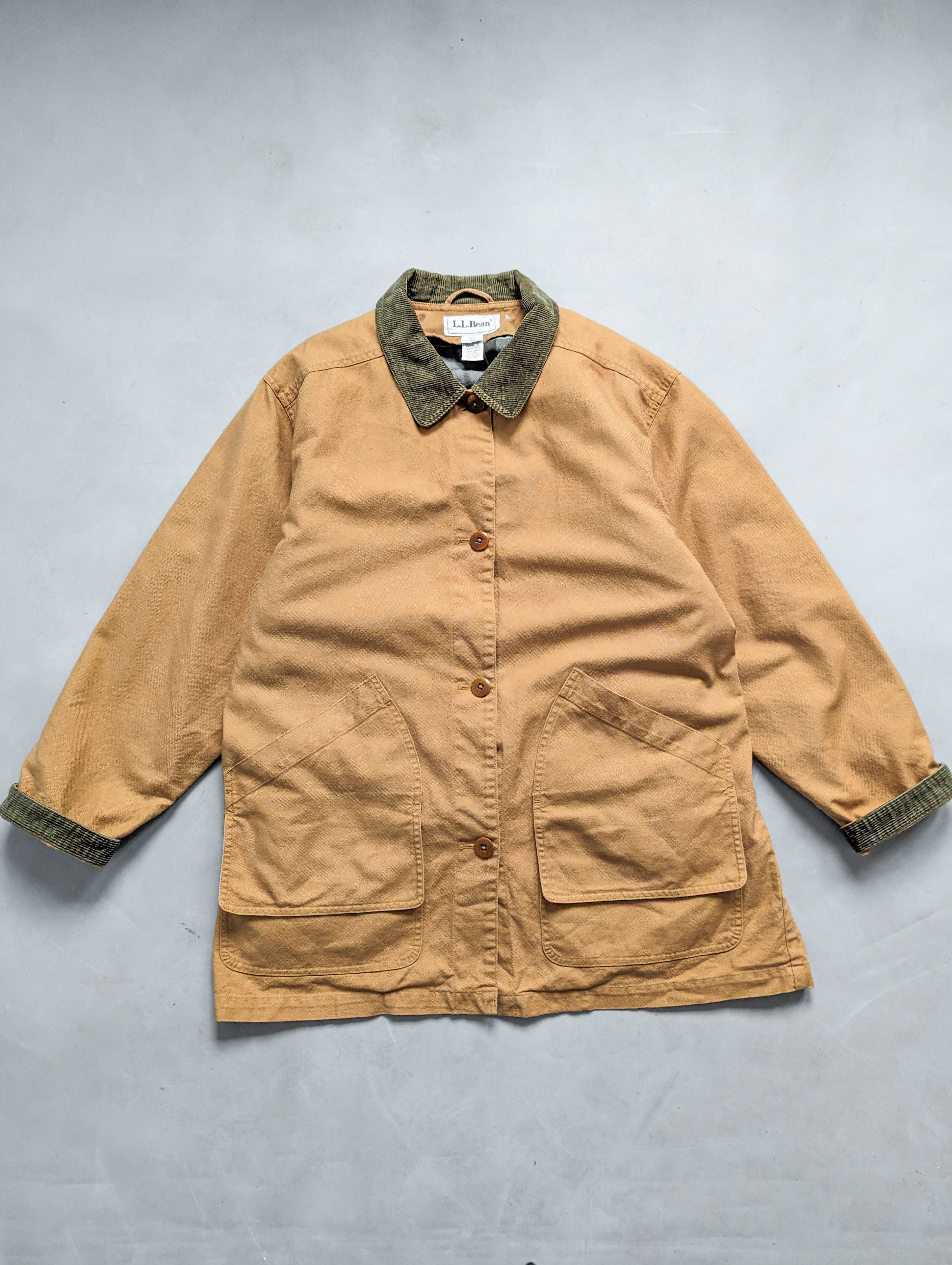 L.L. Bean × Vintage Vintage 90’ L.L. Chore Jacket + Lining Brown Denim Lined Size M / US 6-8 / IT 42-44 - 1 Thumbnail