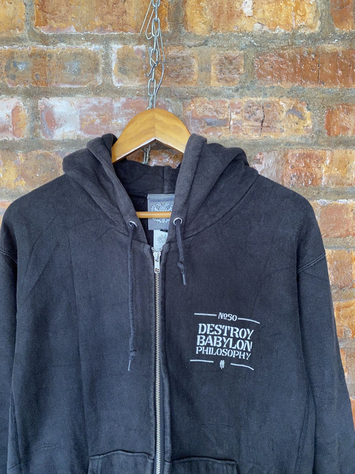 Japanese Brand Vtg 50 Duppies DESTROY BABYLON Heavy Hoodie Size US L / EU 52-54 / 3 - 3 Thumbnail