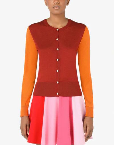 Dolce & Gabbana o1y0925 Cardigan in Burgundy/Orange Size M / US 6-8 / IT 42-44 - 2 Thumbnail
