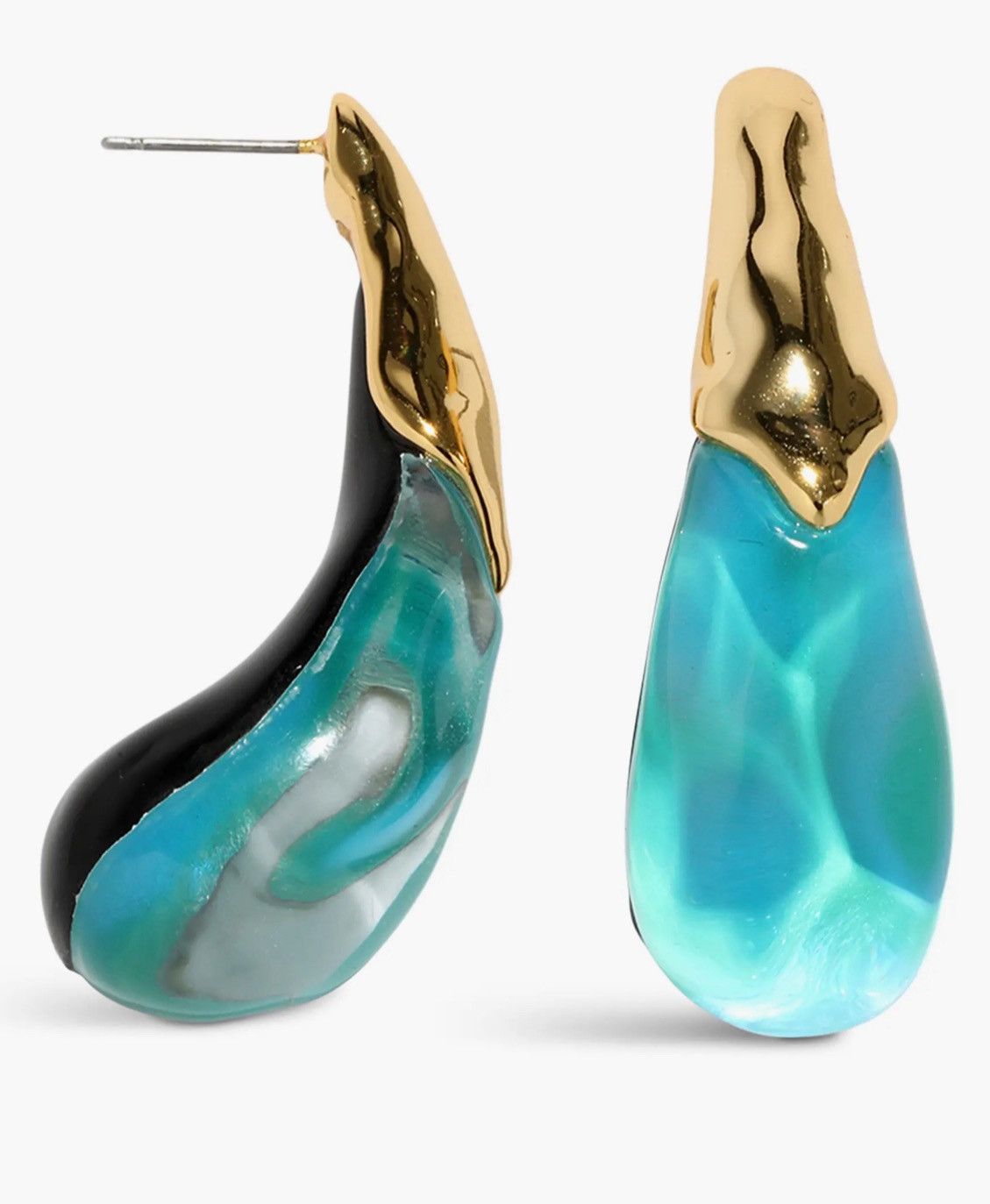 Alexis Bittar Alexis Bittar Liquid Lucite Arched Large Drop Earrings Size ONE SIZE - 4 Thumbnail