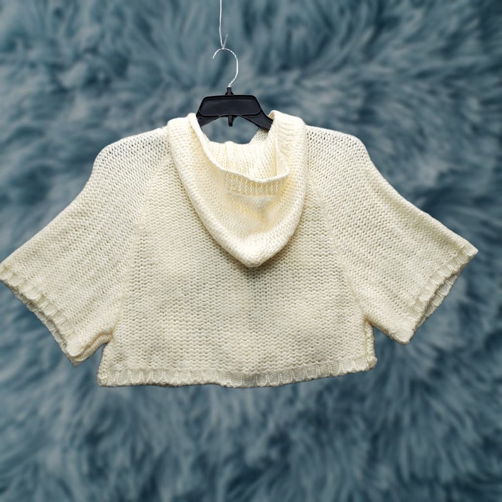Changes Love Change Sweaters Womens S Tan Soft Knit Cropped Hooded Button Front Size S / US 4 / IT 40 - 1 Thumbnail