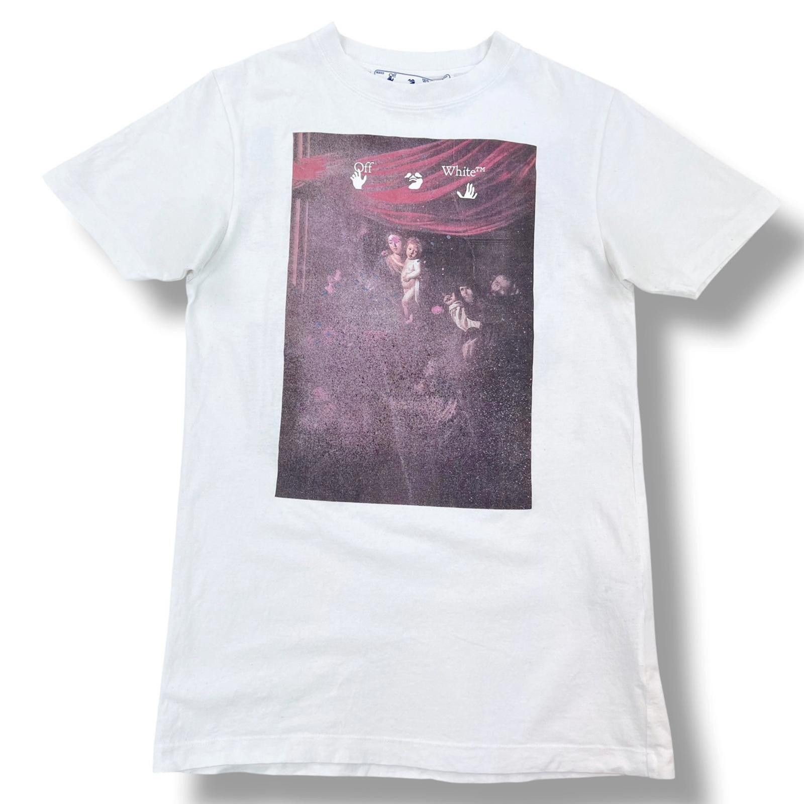 Off-White Off-White Sprayed Caravaggio White T Shirt Size US XS / EU 42 / 0 - 2 Thumbnail