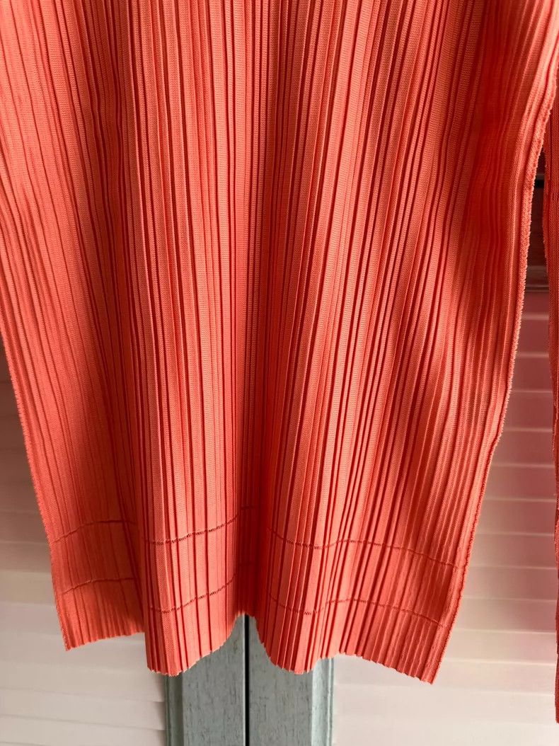 Issey Miyake Issey Miyake size:3 Orange pleated long-sleeved shirt Size XS / US 0-2 / IT 36-38 - 3 Thumbnail