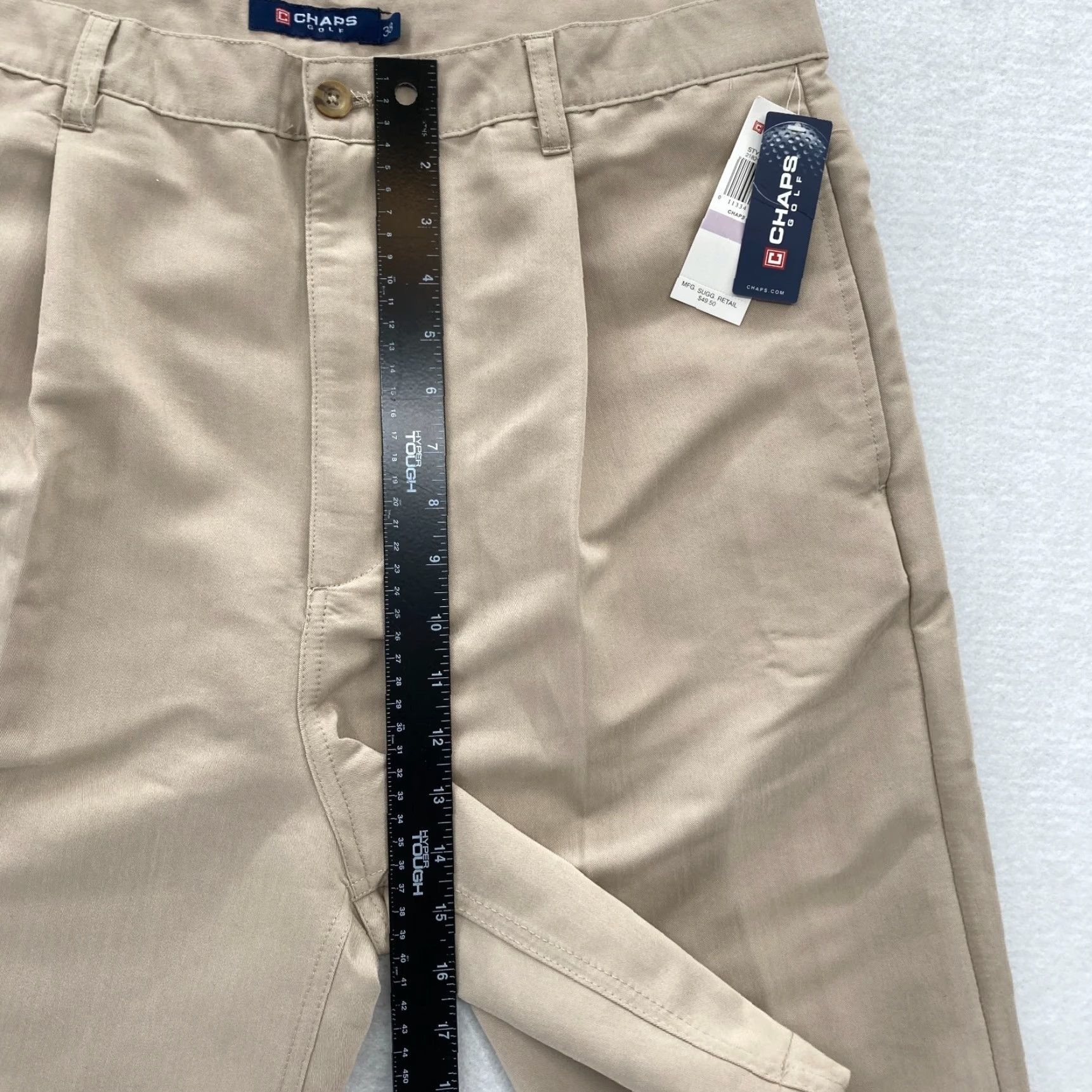 Chaps Chaps Golf Shorts Mens 38 Beige Khaki Cotton Blend Pleated Chino Outdoors NWT Size US 38 / EU 54 - 5 Thumbnail