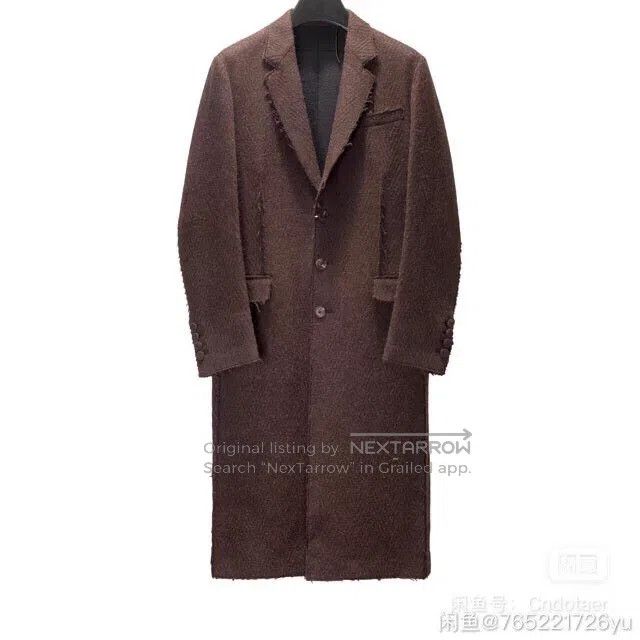 Givenchy 16fw Wool Fleece Edge Coat