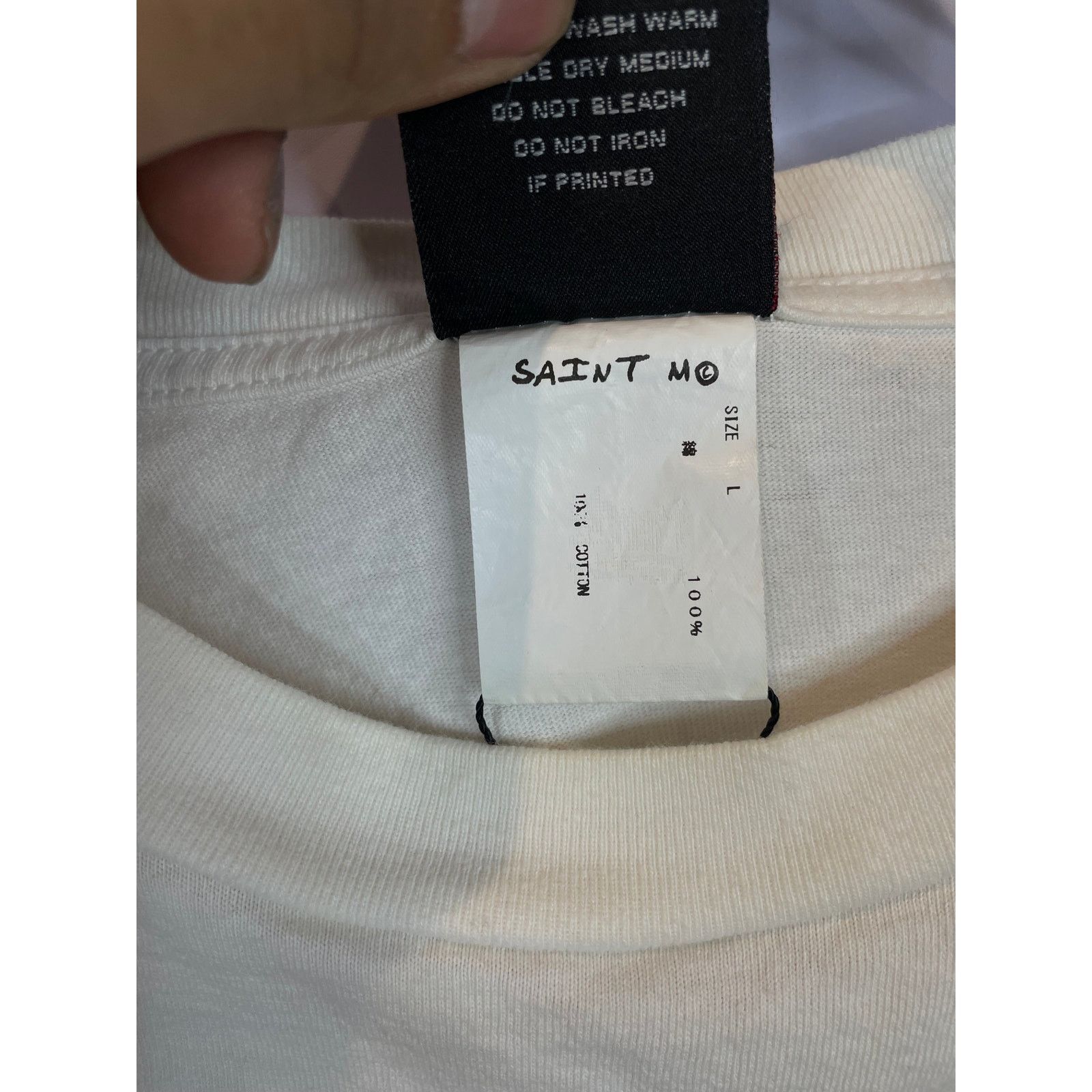 Saint Michael Saint Michael Drug Tee White Pink Used Large Size US L / EU 52-54 / 3 - 4 Thumbnail