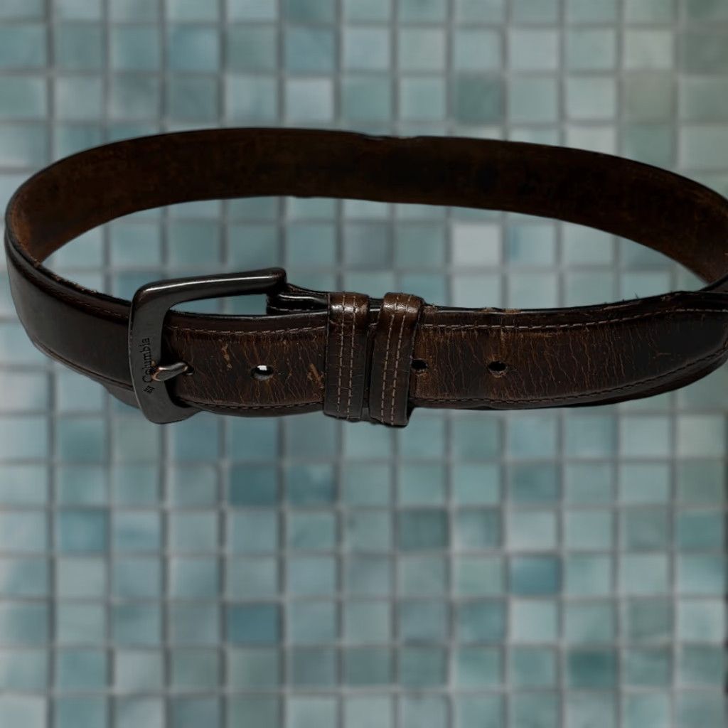 Vintage Columbia Belt Mens Double Loop Casual Dress with Single Prong Buckle for Jeans Khakis 36 Brown Brown 43” Belt Size US 36 / EU 52 - 1 Thumbnail