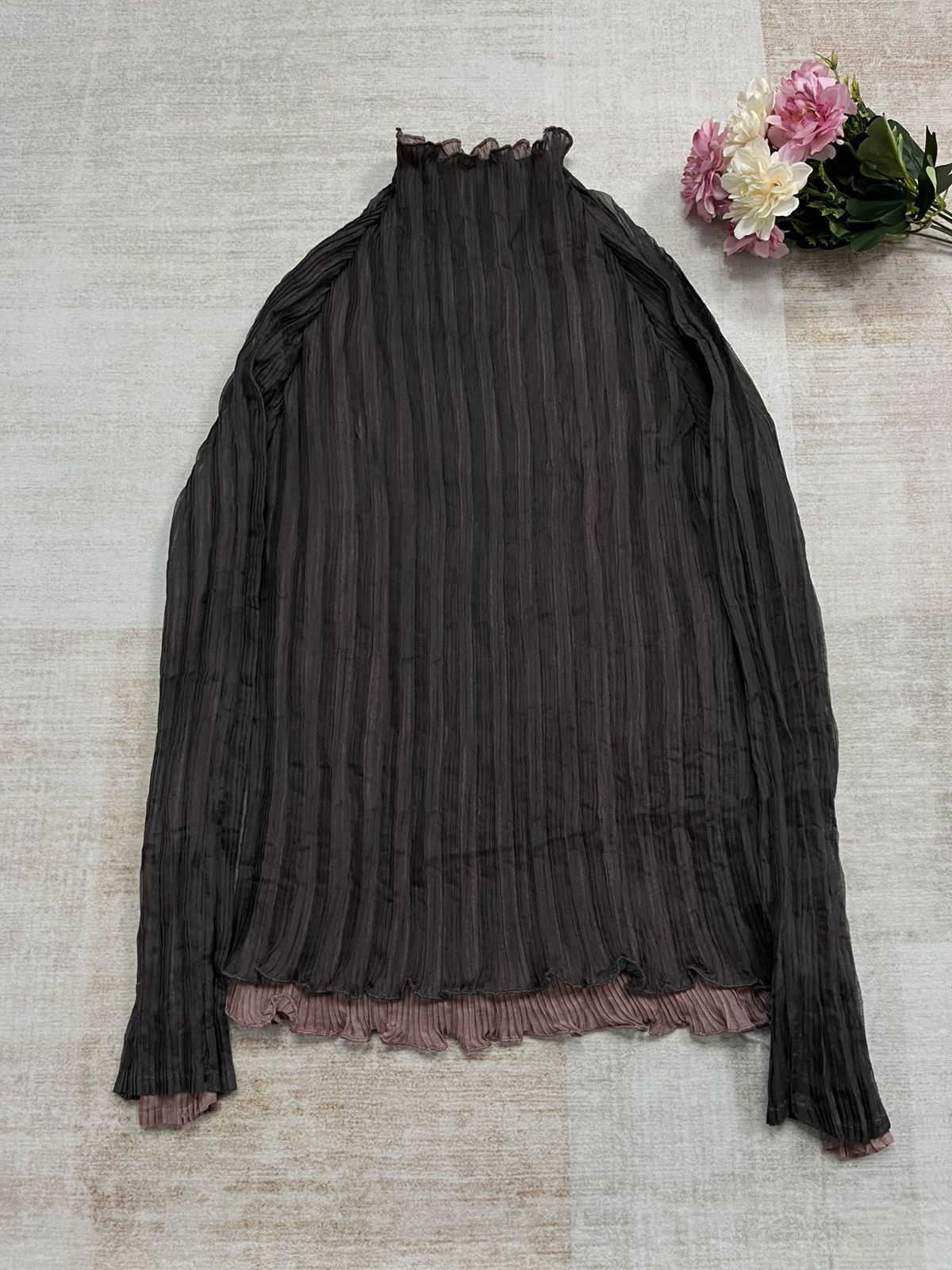 Other Pleatsme Two-Tone Layered Mock Neck Top Size S / US 4 / IT 40 - 4 Thumbnail