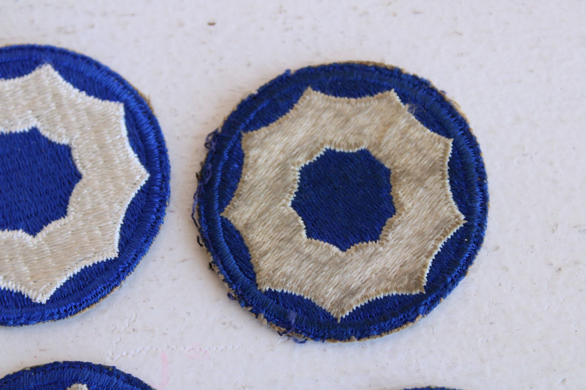Vintage Vintage 1940s Patch, 9th Service Command Blue Circle with Wh Size ONE SIZE - 4 Thumbnail