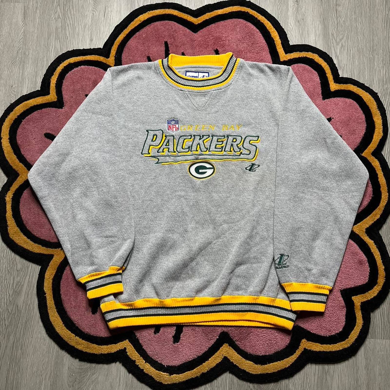 Vintage Logo Athletic Pro Line Green Bay Packers Crewneck Sweatshirt Size  L/XL