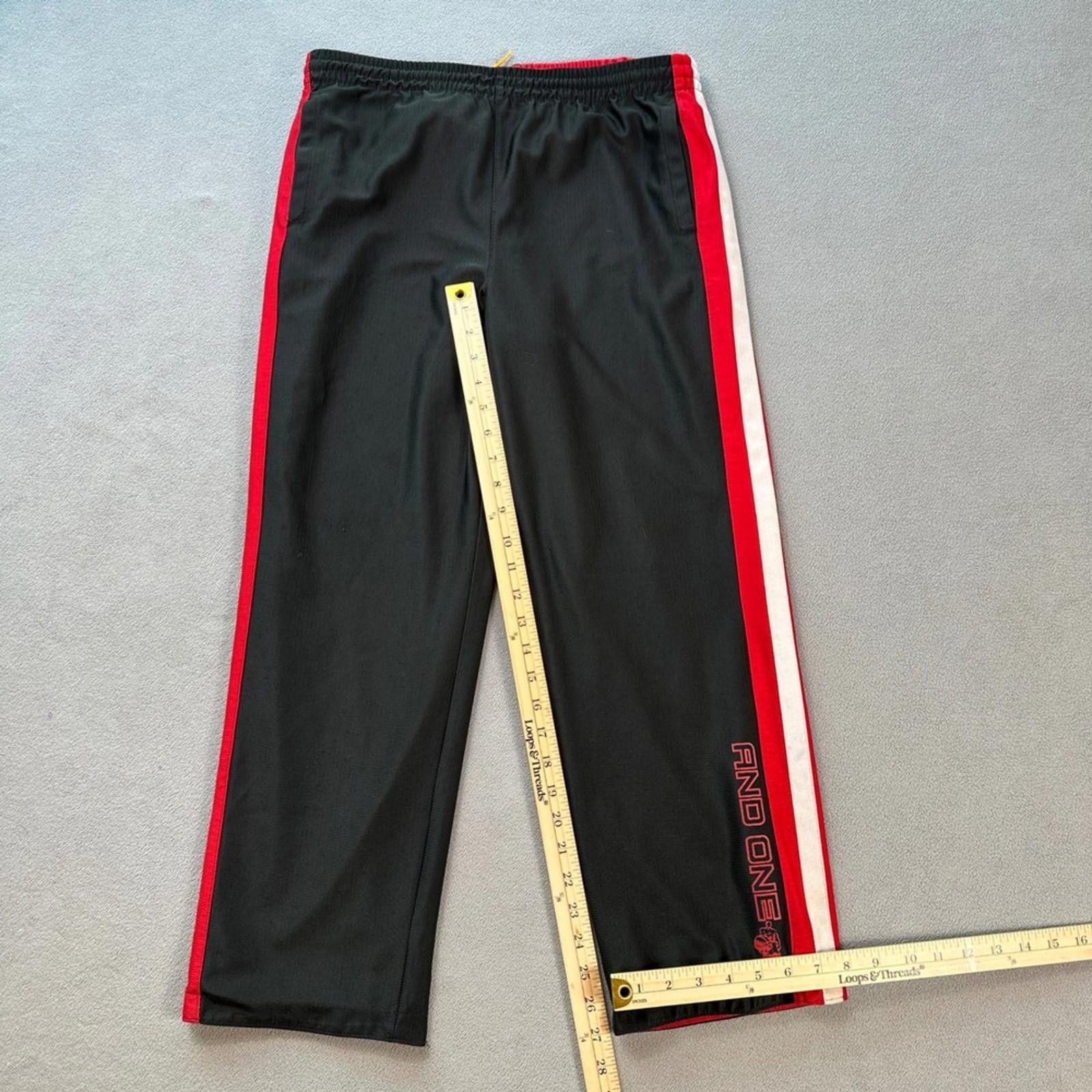 Other Vintage AND1 Reversible Track Pants Youth L 14/16 Black Red Size ONE SIZE - 3 Thumbnail