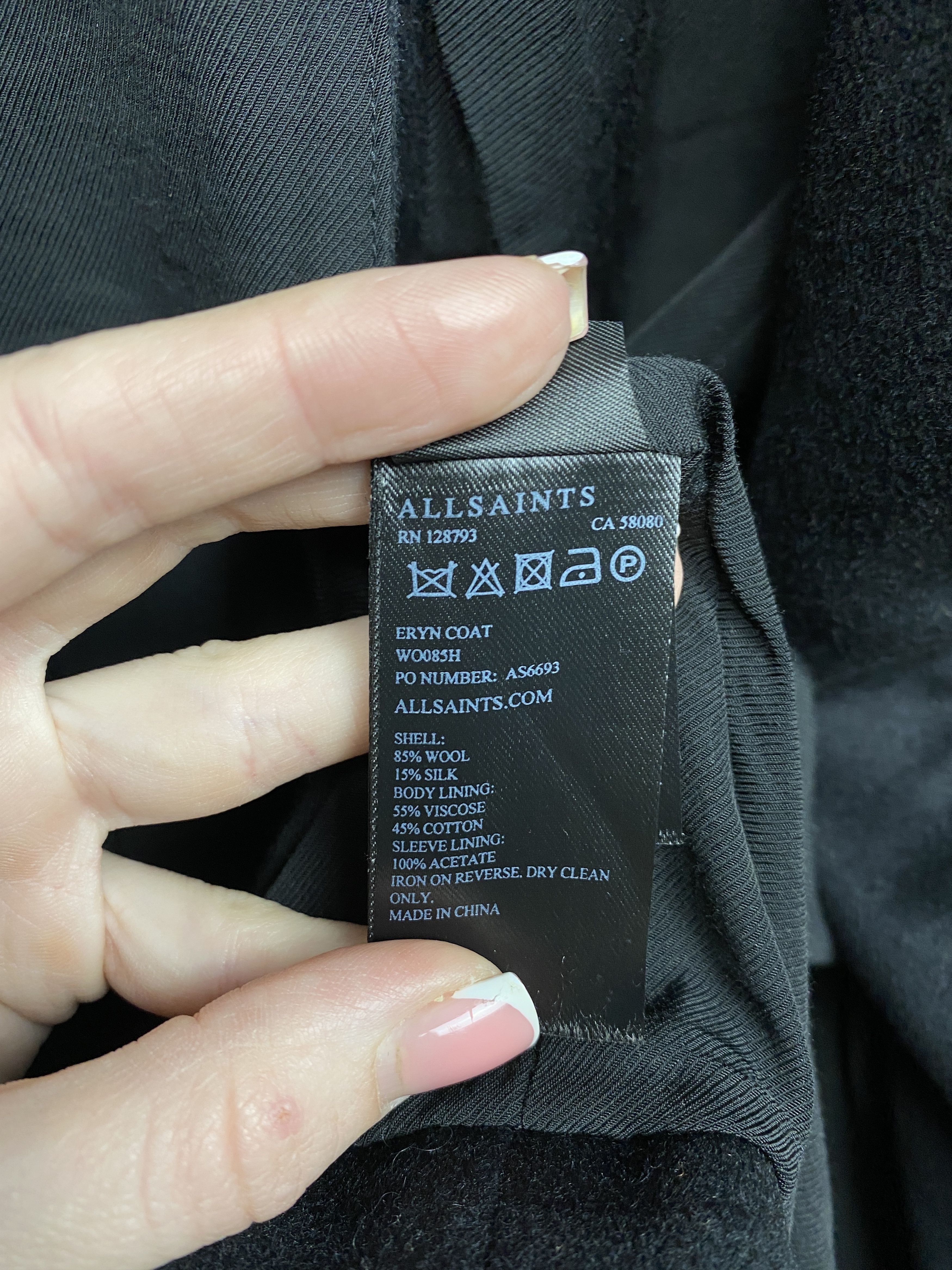 Allsaints Allsaints Womens Eryn Wool Coat Jacket Size M / US 6-8 / IT 42-44 - 4 Thumbnail