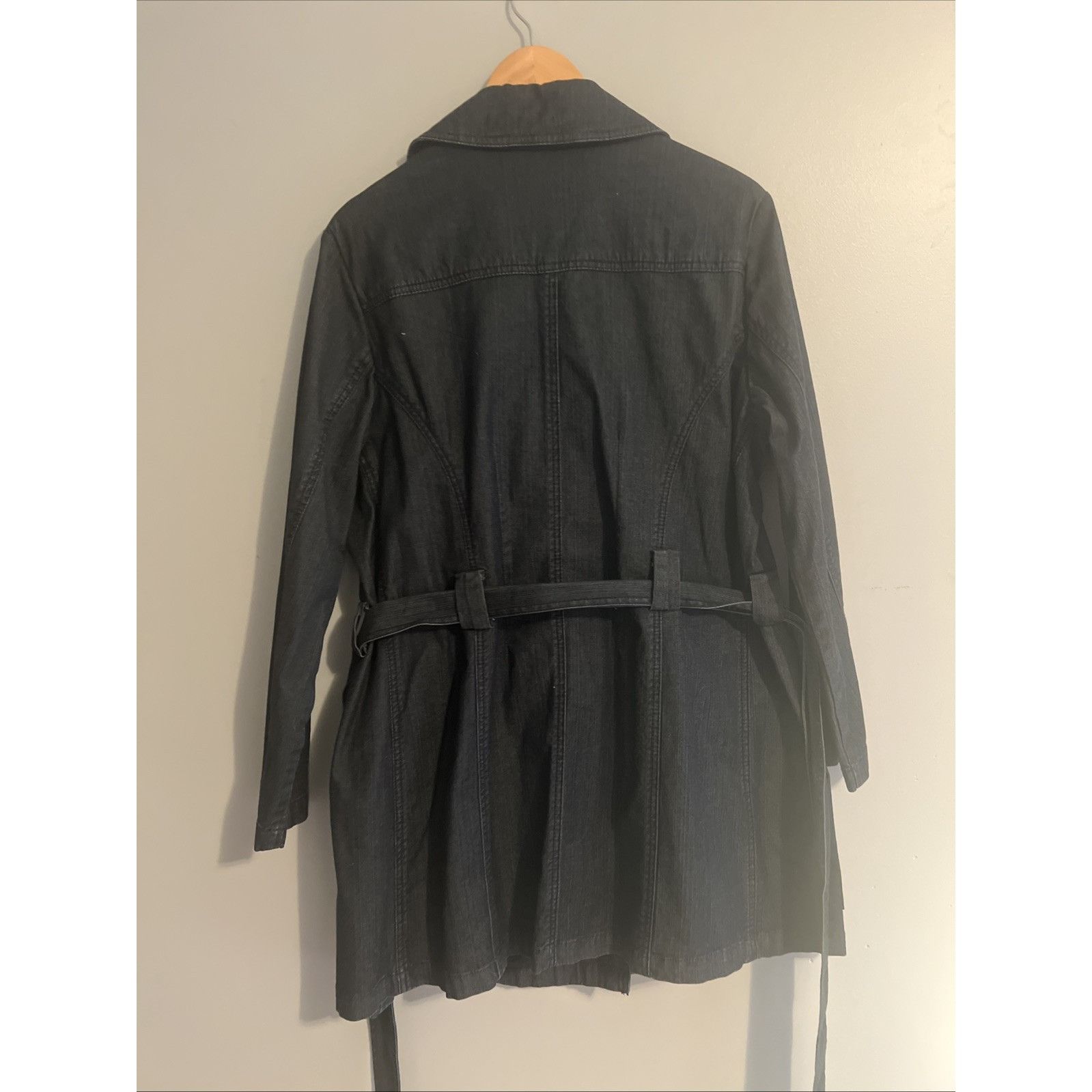 Avenue Avenue Jeans Denim Trench Coat - Women's Size 14/16 Cotton Size XXL / US 16-18 / IT 52-54 - 5 Thumbnail