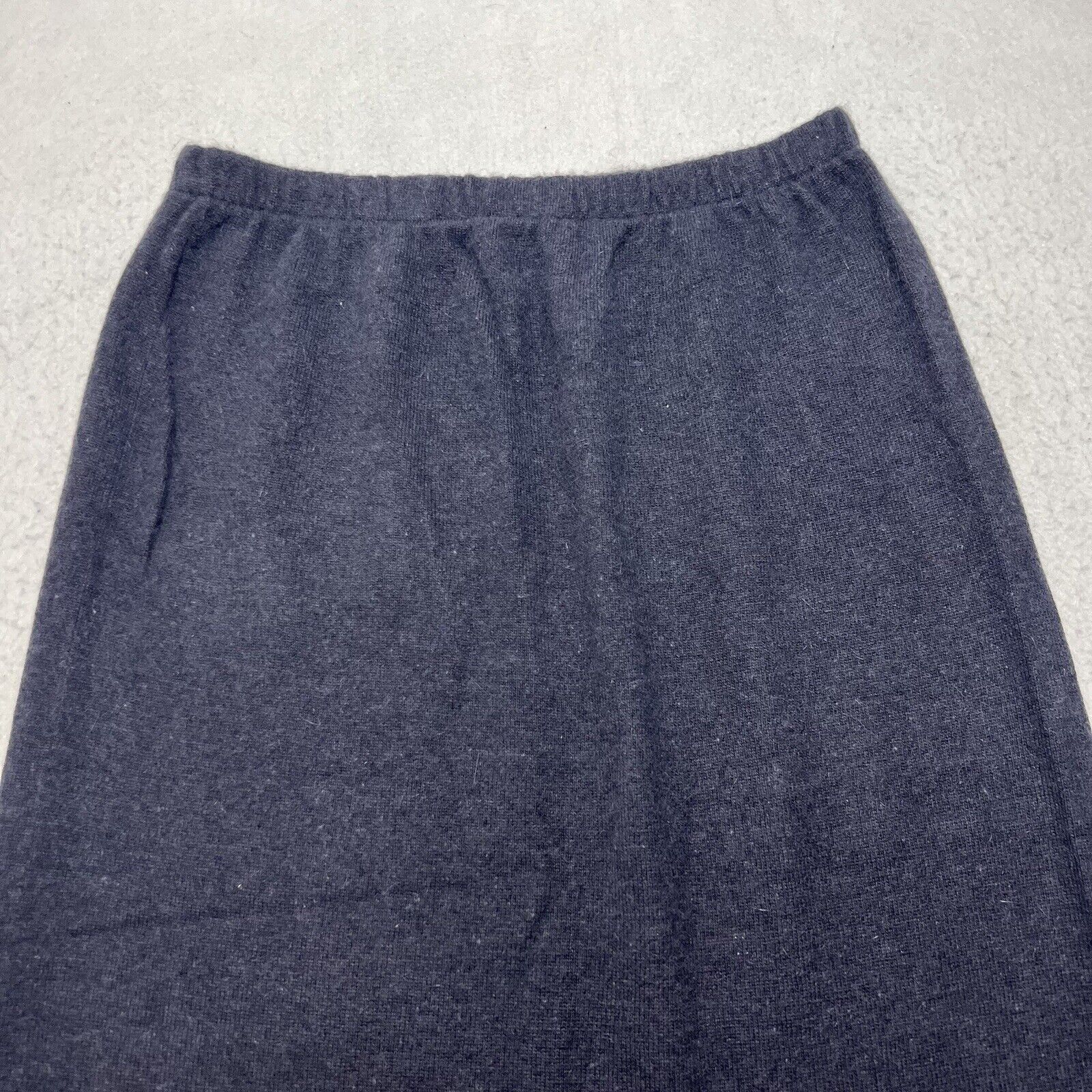 Vintage Vintage Tiano Lambswool Rabbit Hair Blend A-Line Blue Skirt Size 30" / US 8 / IT 44 - 2 Thumbnail