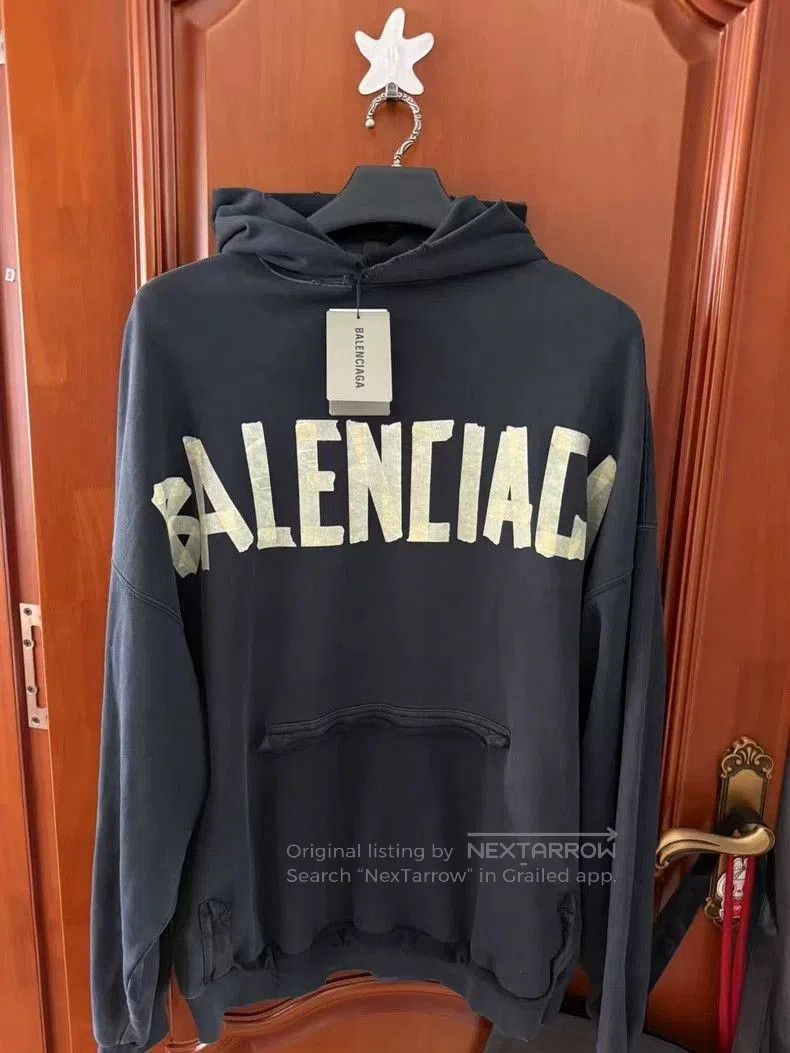 Balenciaga Tape Hoodie Sweatshirt.