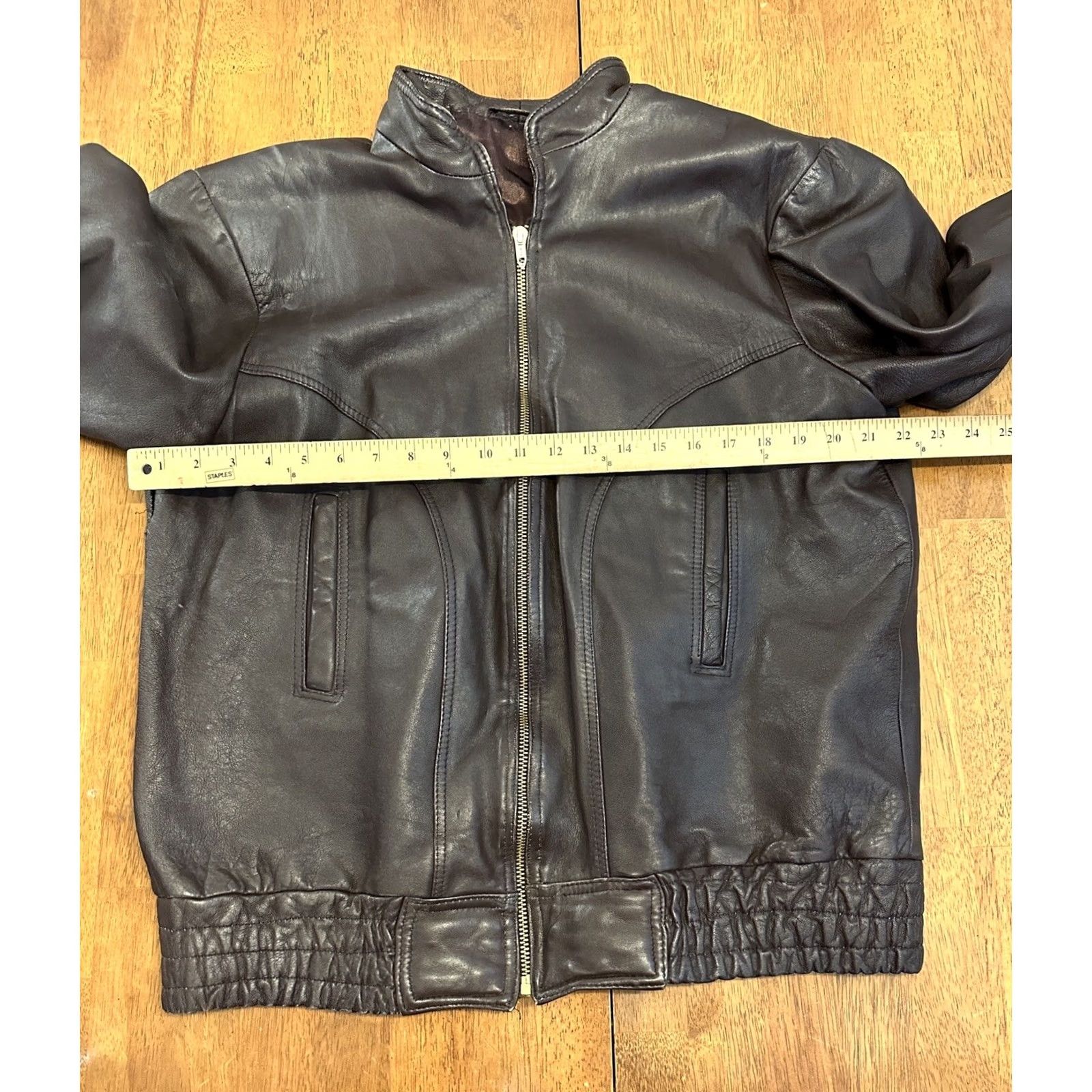 Vintage VINTAGE Unbranded 70s Leather Jacket L Brown Full Zip Motorcycle Classic Biker Mens Womens Size US L / EU 52-54 / 3 - 7 Thumbnail