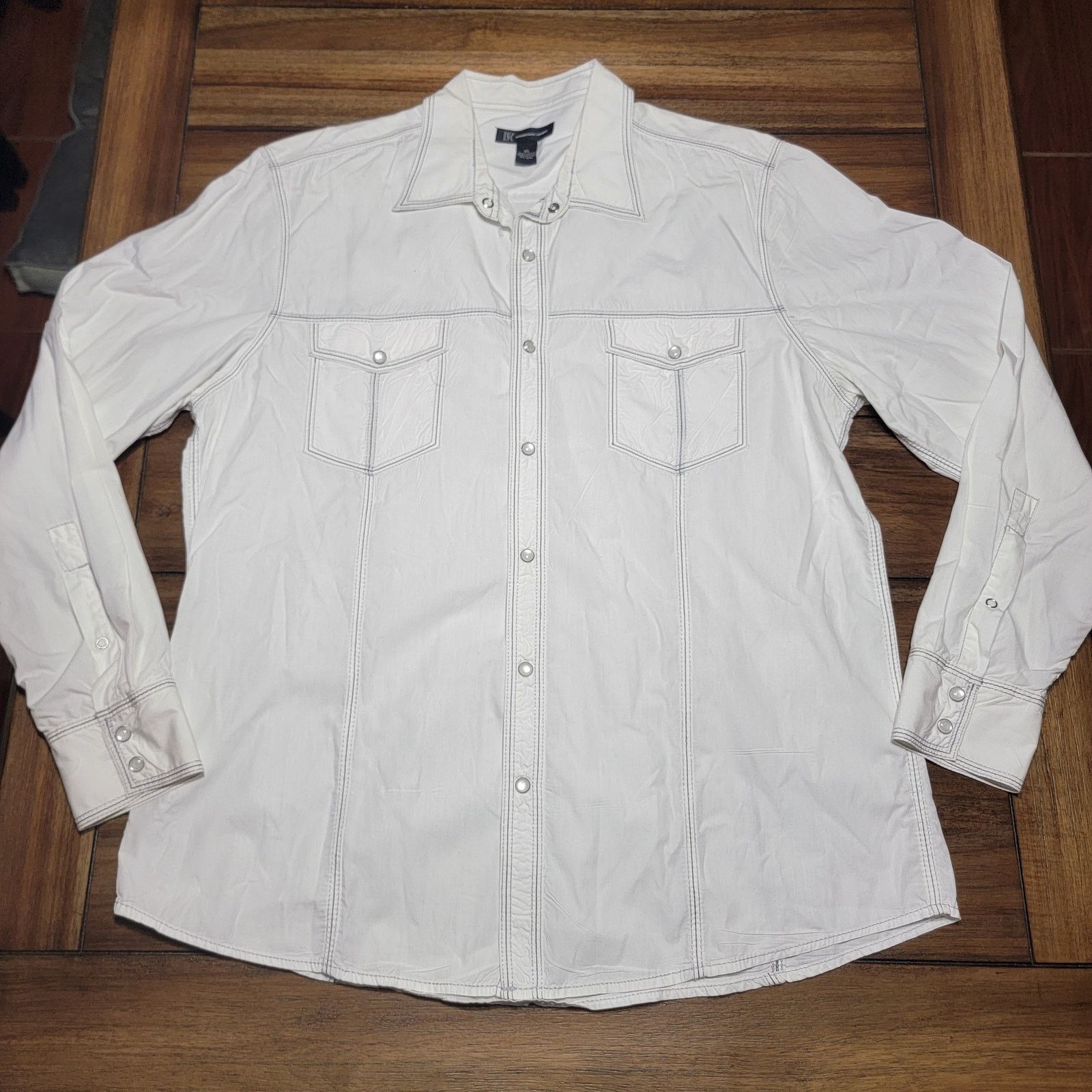 Other INC LS White Pearl Snap Western Shirt - Size XL Size US XL / EU 56 / 4 - 1 Thumbnail