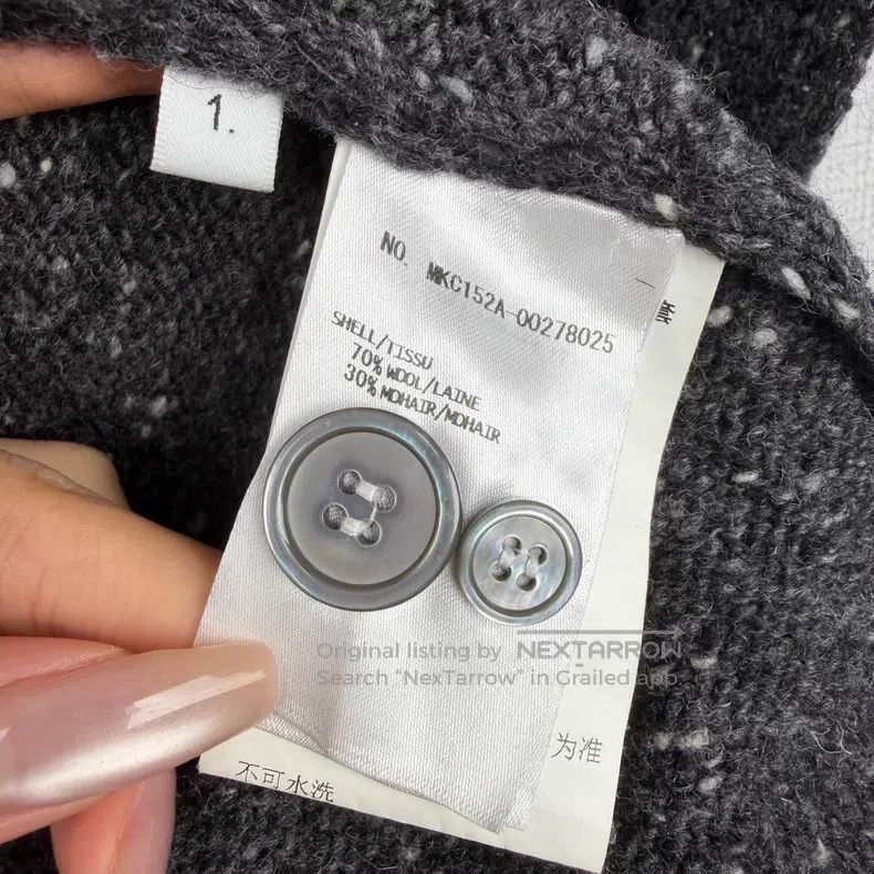 Thom Browne Thom Browne Gray V-neck knit sweater Size US S / EU 44-46 / 1 - 4 Thumbnail