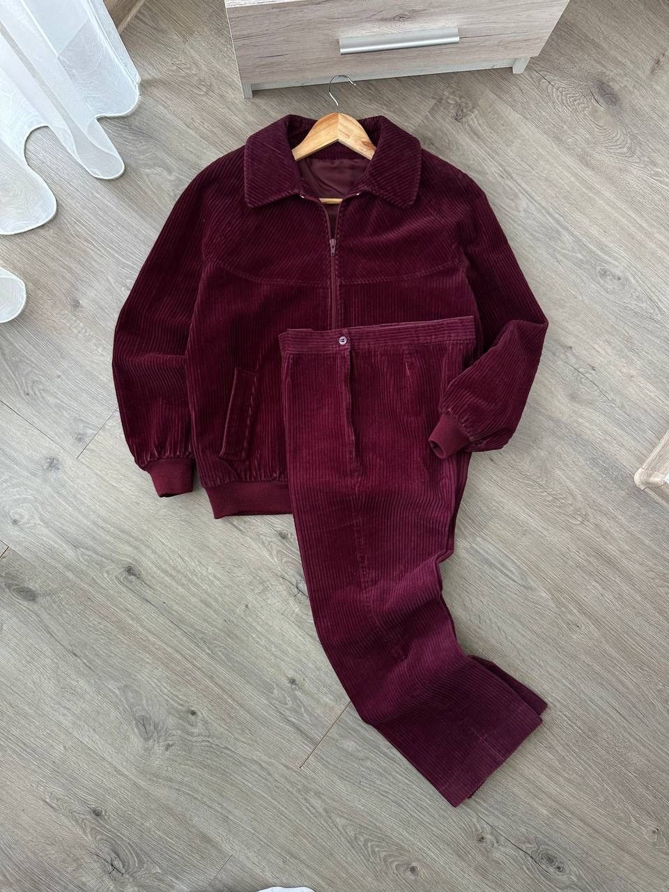 Japanese Brand × Vintage Vintage Switzerland TrackSuit Velvet Red Pants and Jacket Size M / US 6-8 / IT 42-44 - 5 Thumbnail