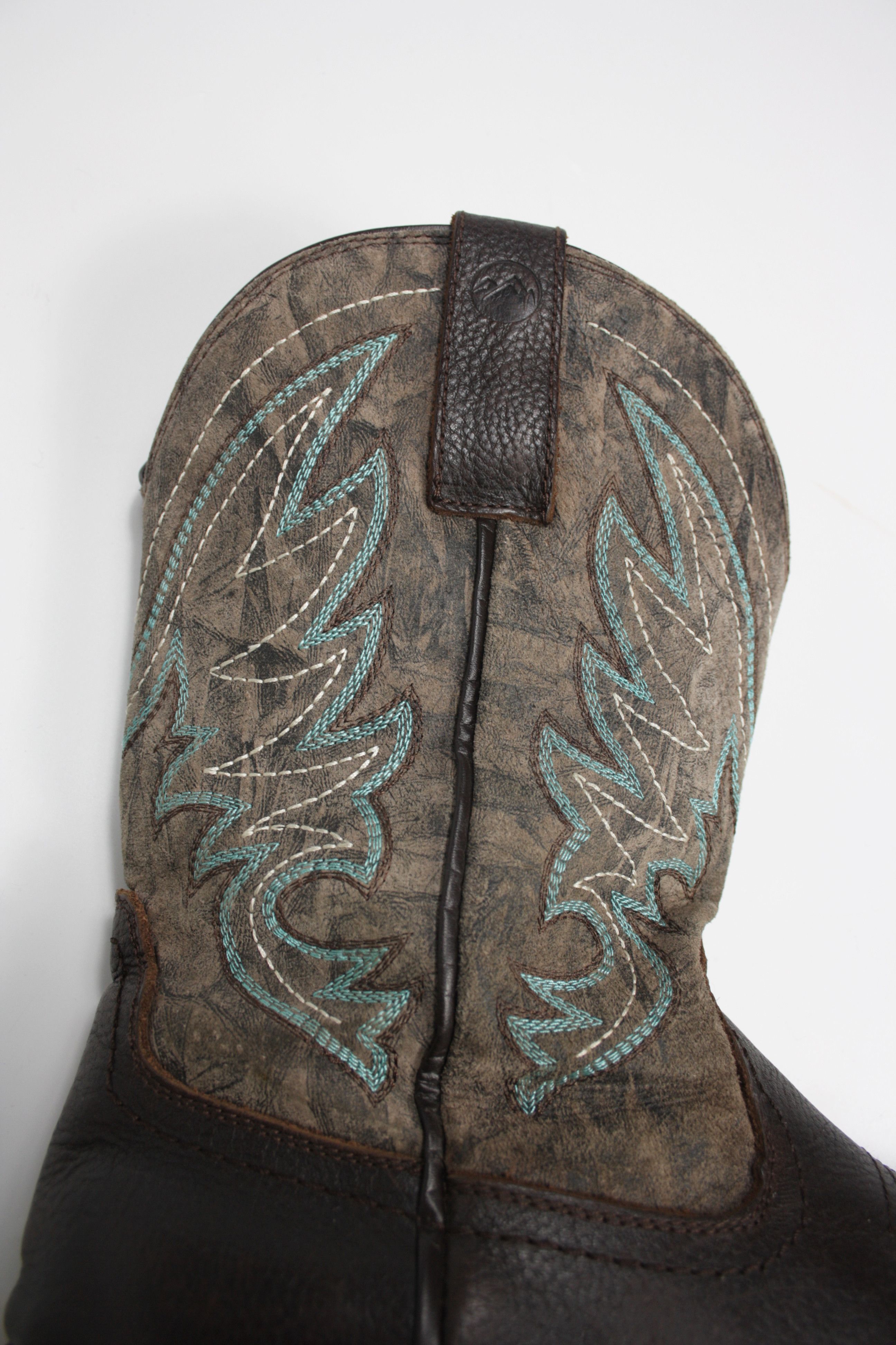 Cowboy Equipment × Genuine Leather Stone Deek Western Embroidered Leather Cowboy Ankle Boots Size US 8 / EU 41 - 4 Thumbnail