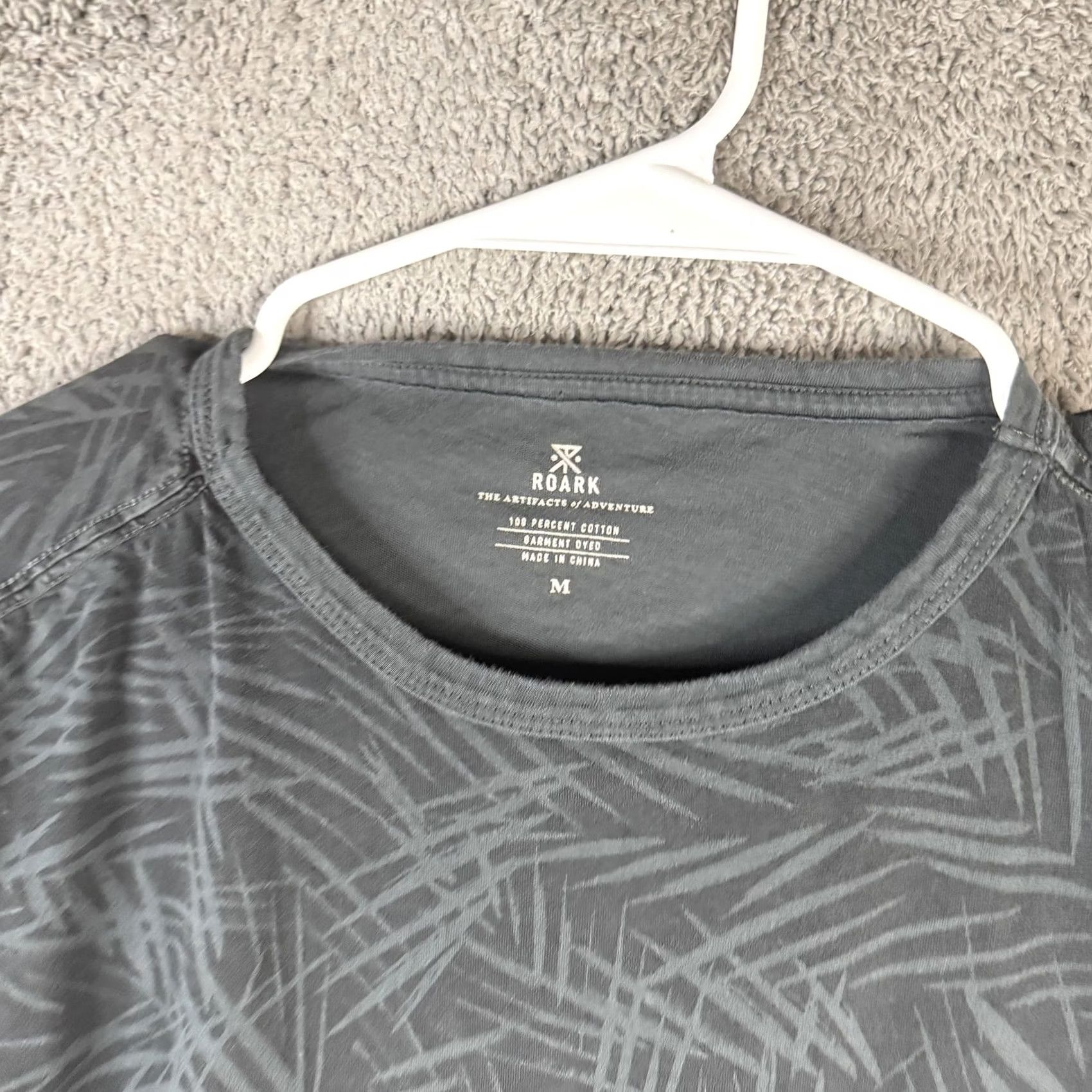 Roark Roark Mens T-Shirt Short Sleeve Crew Neck Pocket Geometric Print Gray M Shirt Casual Size US M / EU 48-50 / 2 - 6 Thumbnail