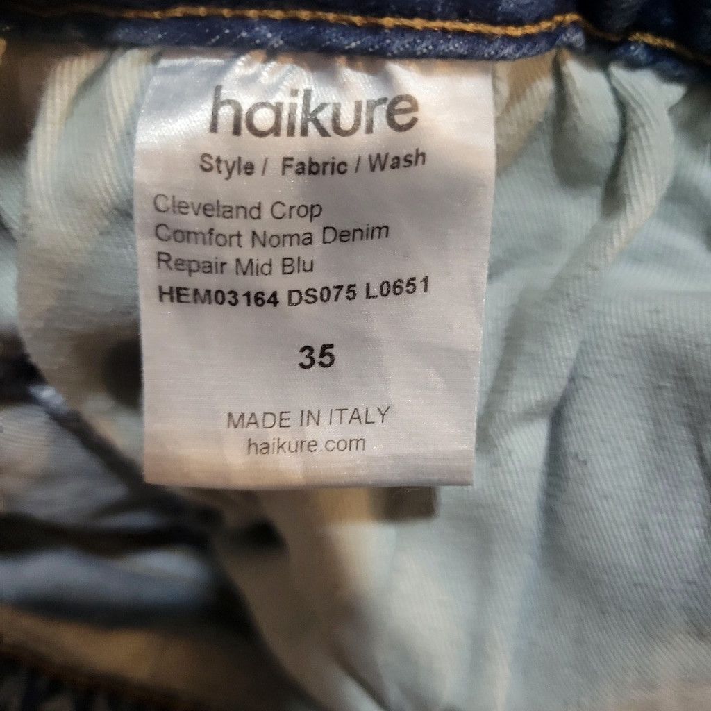Haikure Haikure Cleveland Crop Distressed Comfort Men's Jeans 35/30 Size 35" - 5 Thumbnail