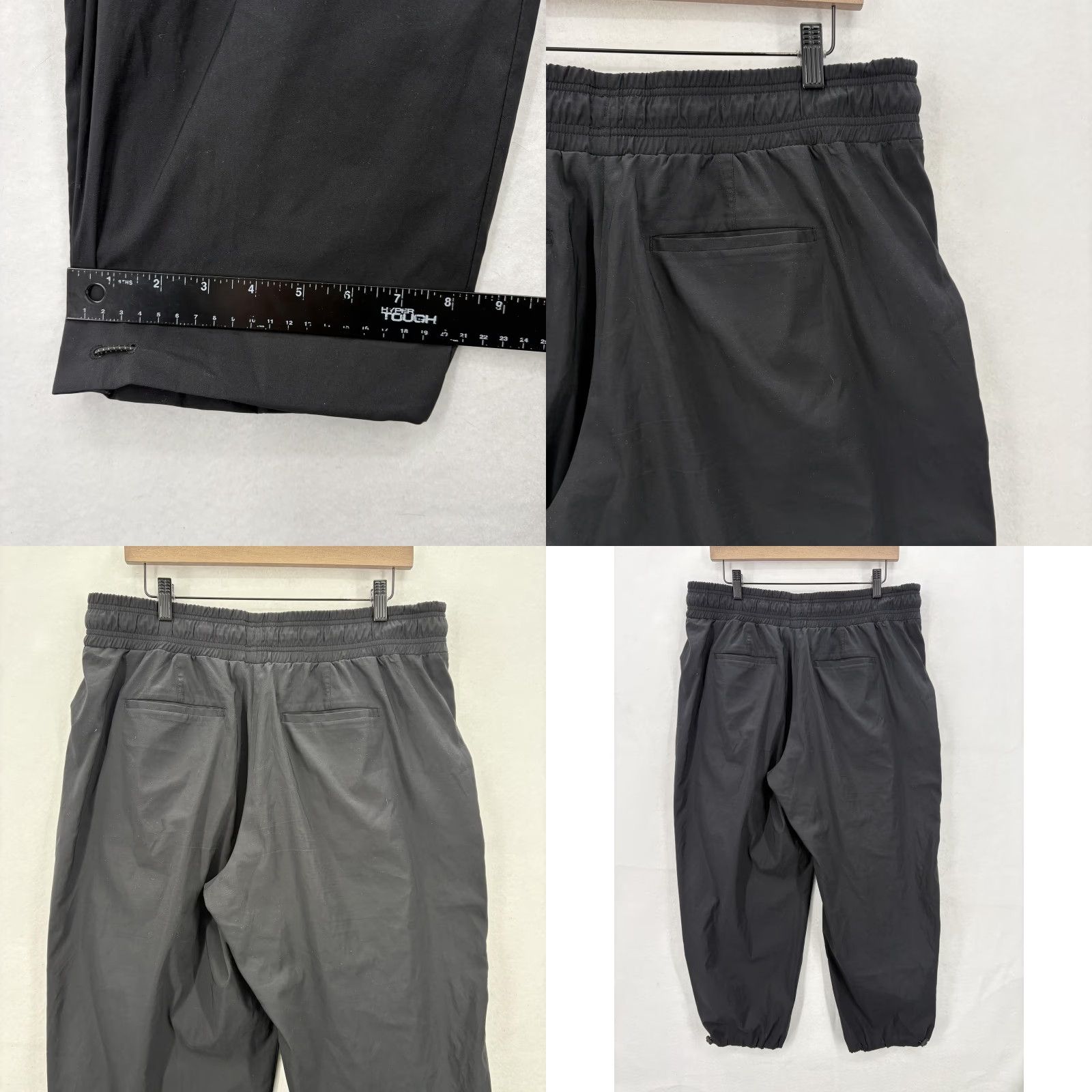 Athleta Athleta Revive Jogger Pants Womens 14 Black Drawstring Pockets Gym Travel Size 36" / US 14 / IT 50 - 9 Thumbnail