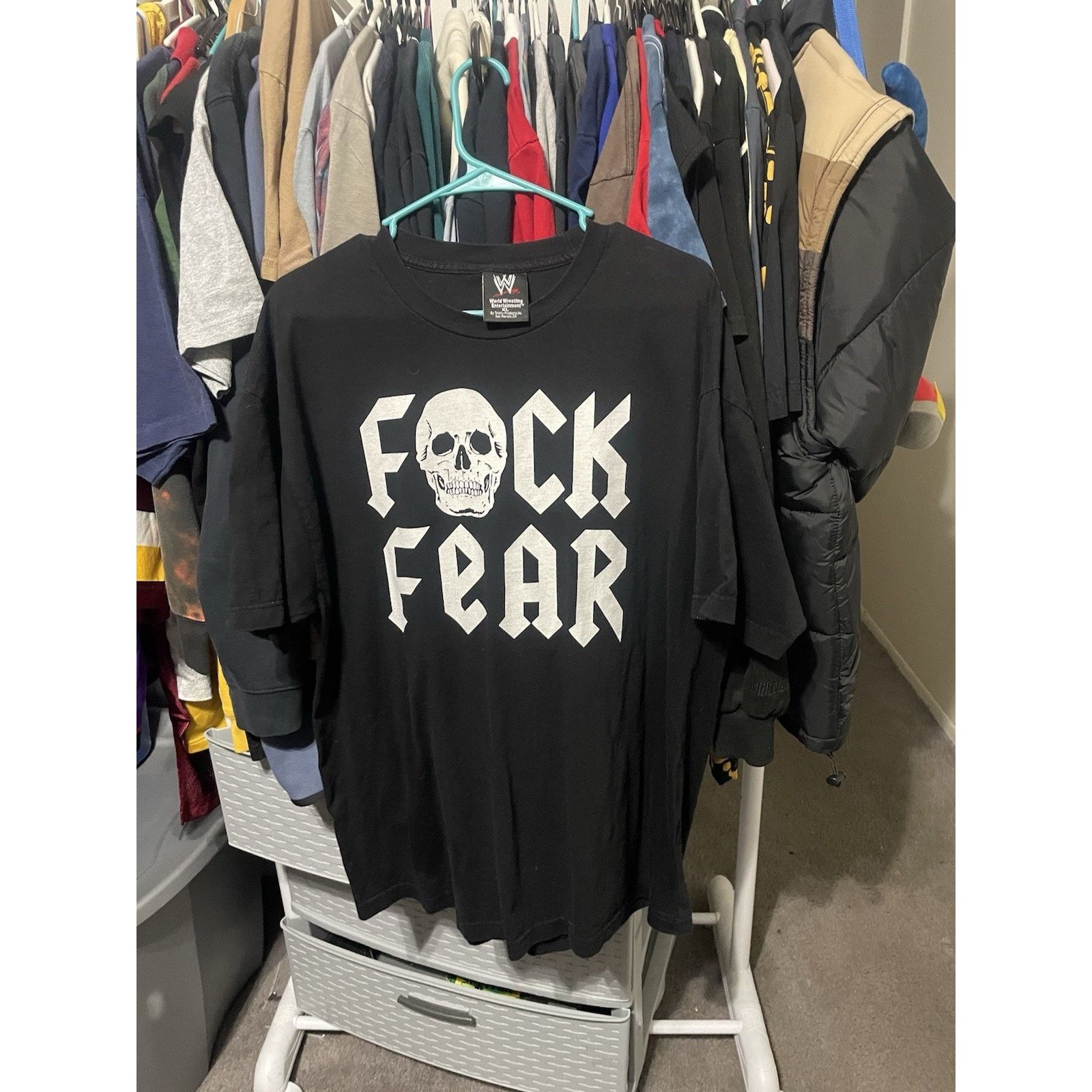Size XL-VTG WWE STONE COLD F*** FEAR DRINK BEER T-SHIRT 2003