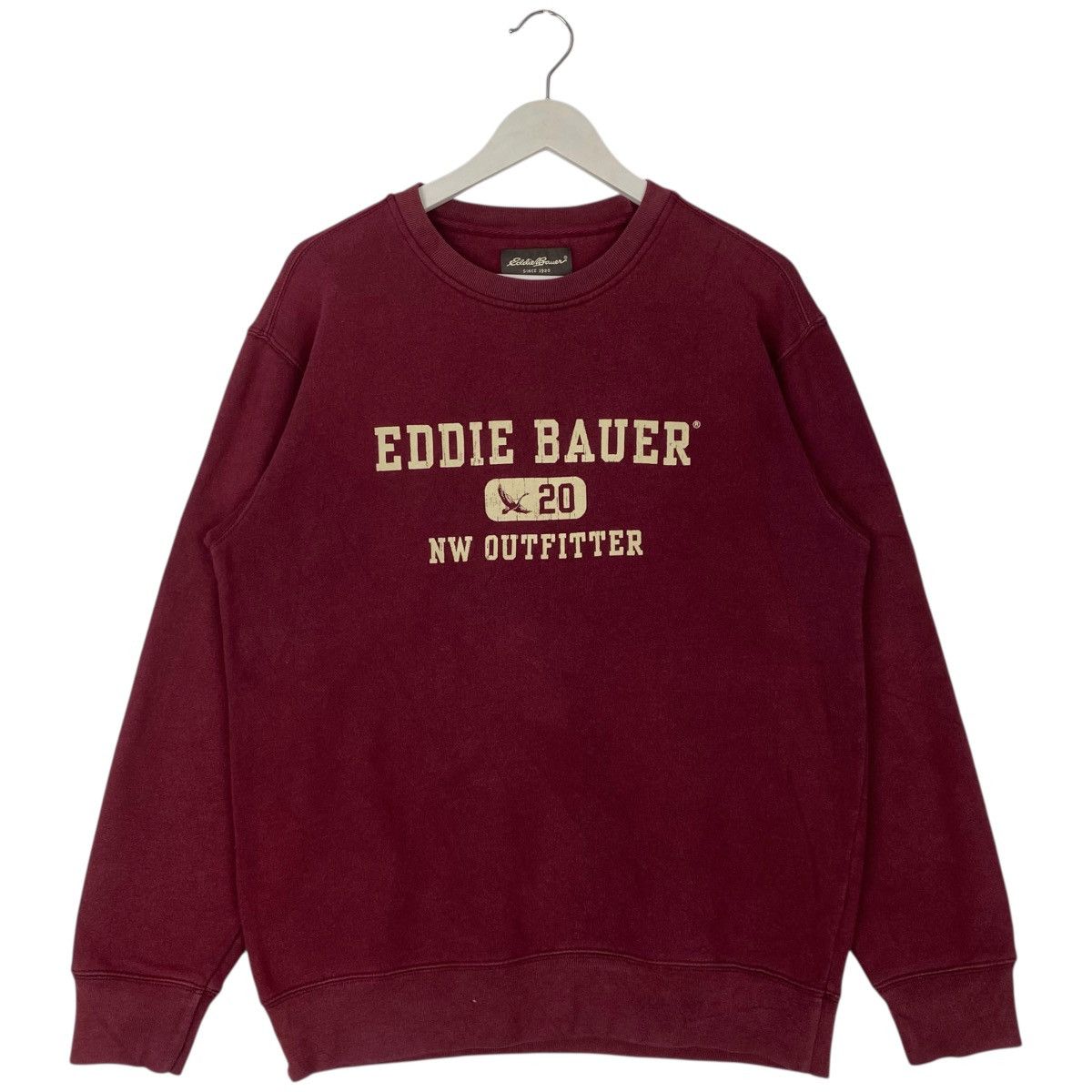 Vintage Vintage Eddie Bauer Sweatshirt Crewneck Big Logo Maroon XS Size US XS / EU 42 / 0 - 1 Thumbnail