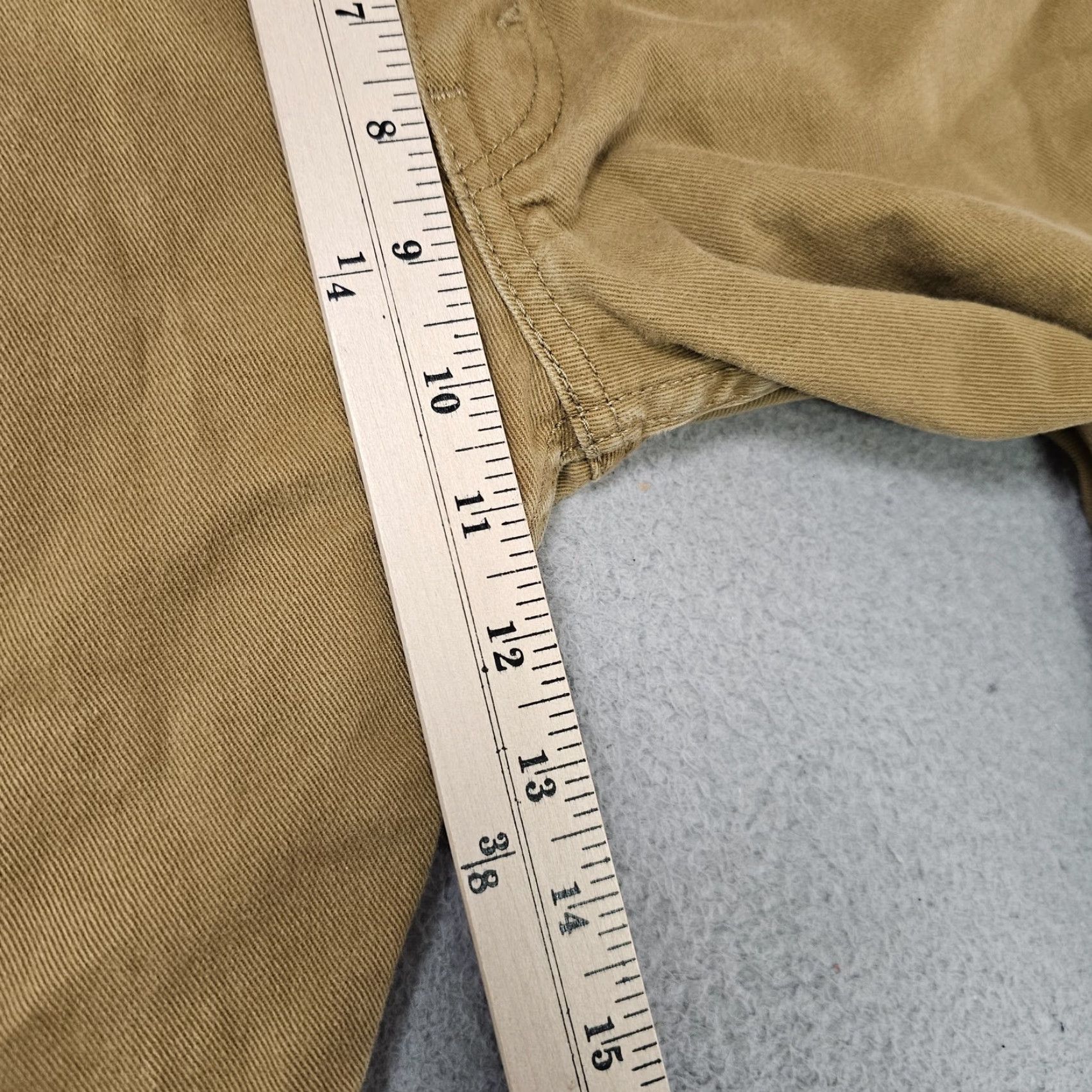 Levi's Levi's 513 Jeans Mens 33x31 Slim Straight Stretch Khaki Denim Casual Pants Belt Zip Pocket Size US 33 - 3 Thumbnail