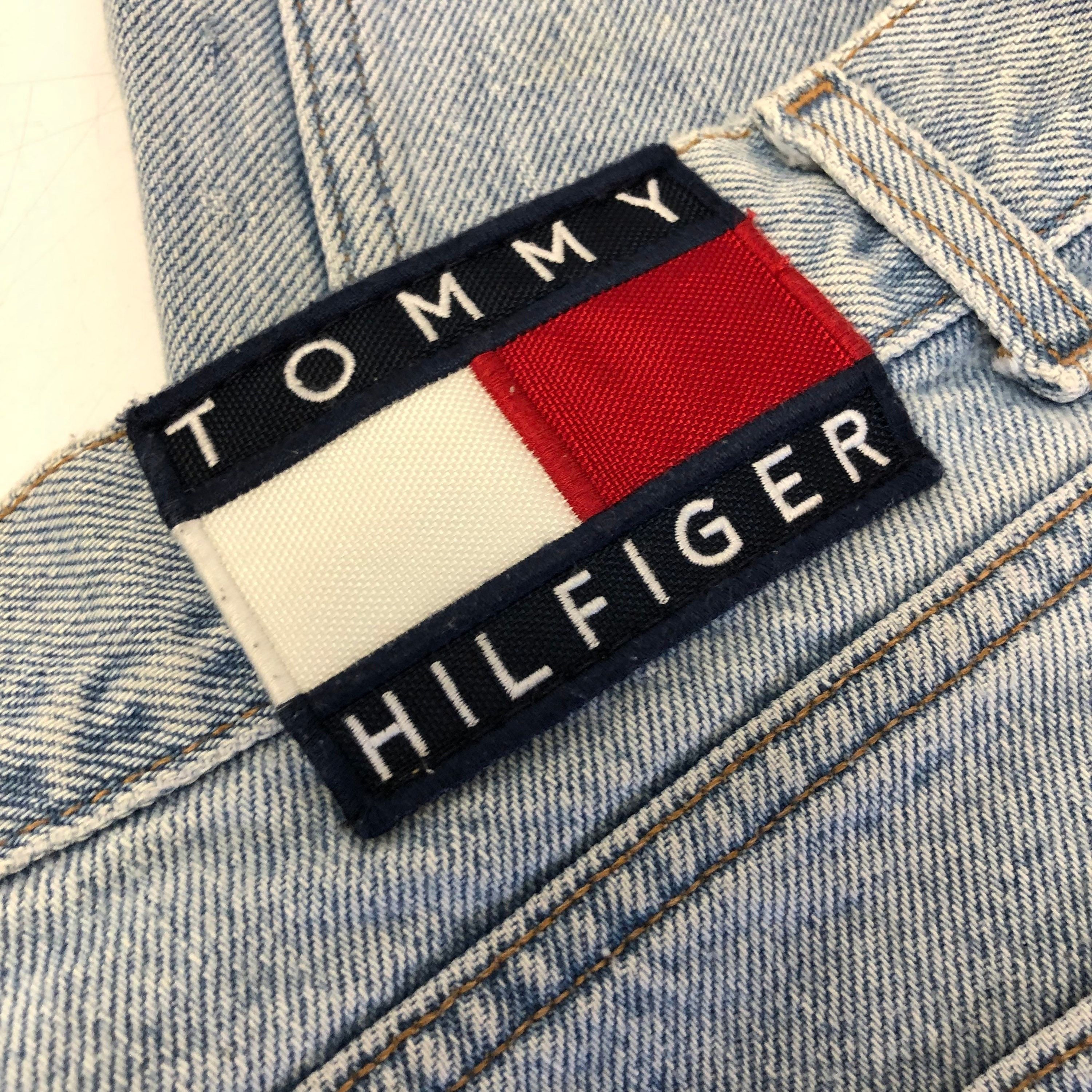 Tommy Hilfiger 90’s Y2K FLAG Logo ACID Wash BAGGY Hip Hop Blue Jeans 38 Size US 38 / EU 54 - 7 Thumbnail