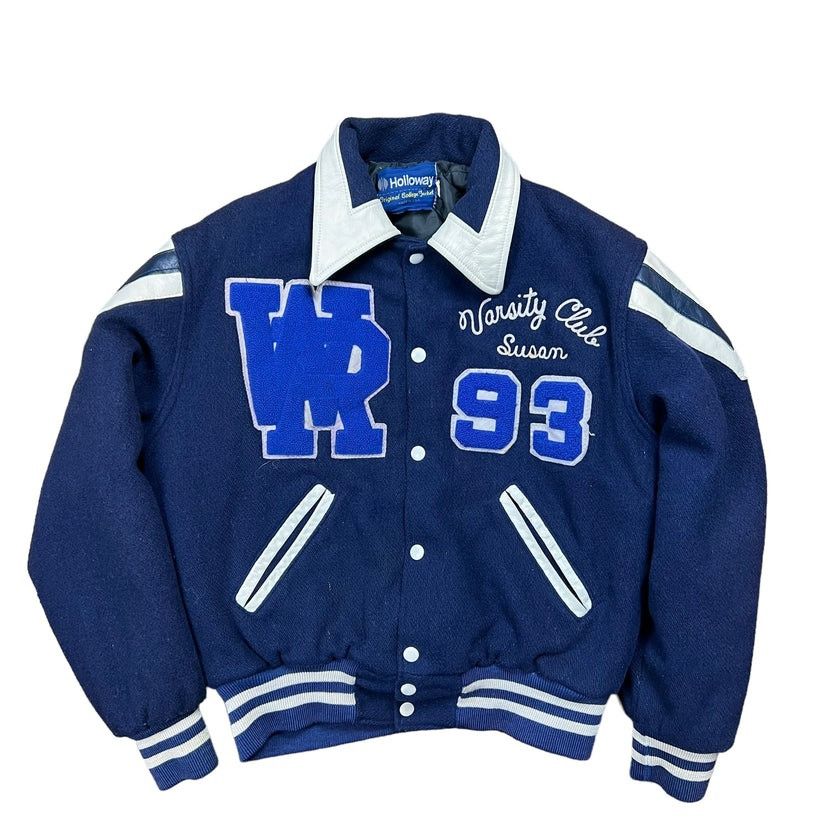 image of 1993 Western Holloway Varsity Jacket - S in Blue, Men's (Size Small)